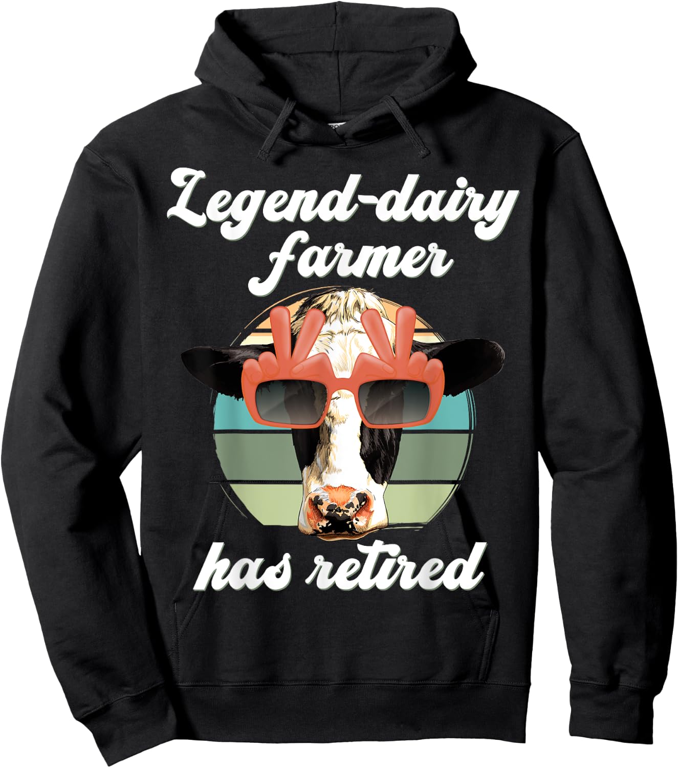 Legend Dairy Farmer has retired, Legendary Farmer Retirement Hoodie - Hoodie | Black
