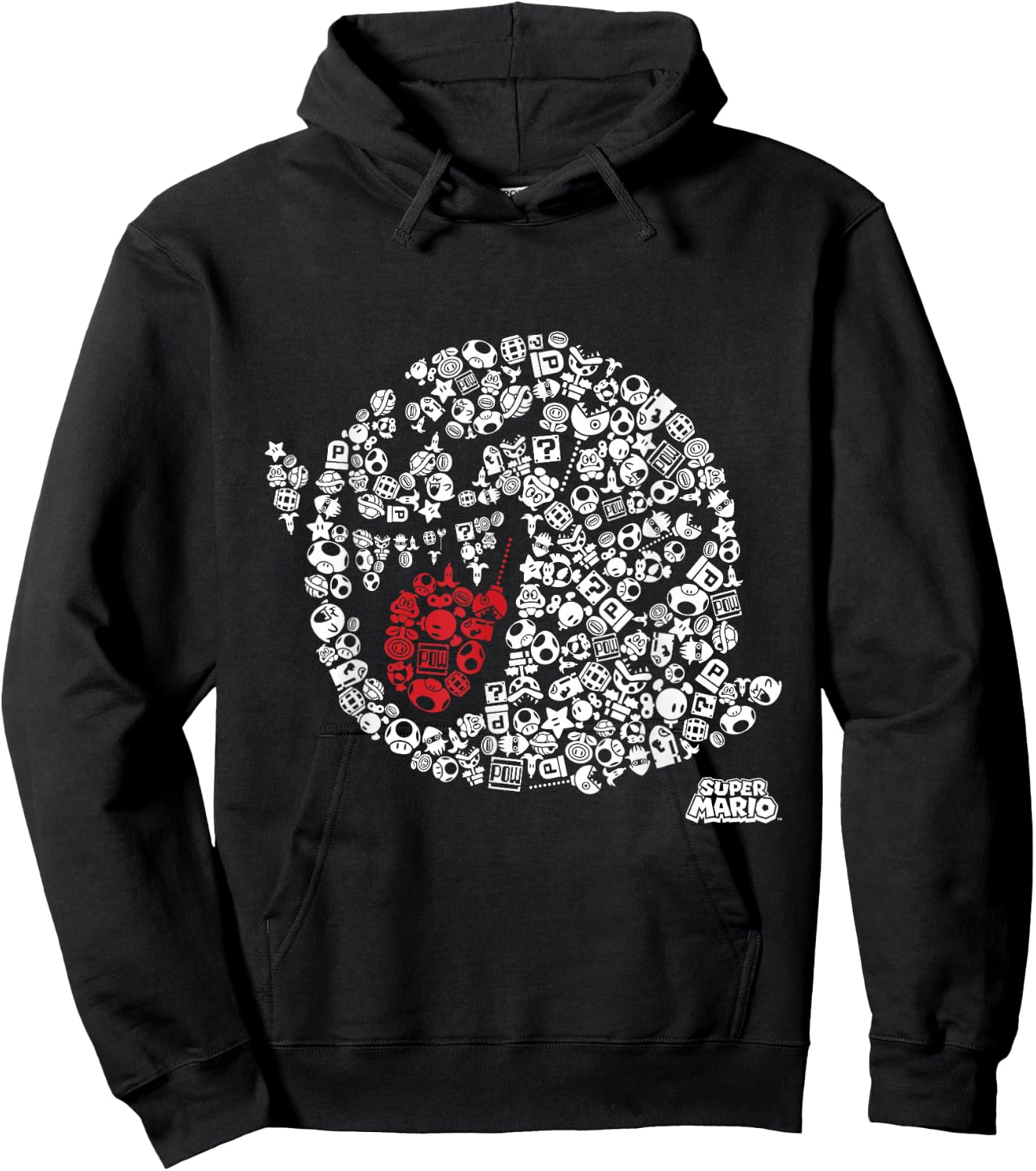 Nintendo Super Mario Iconic Boo Portrait Graphic Hoodie - Hoodie | Black