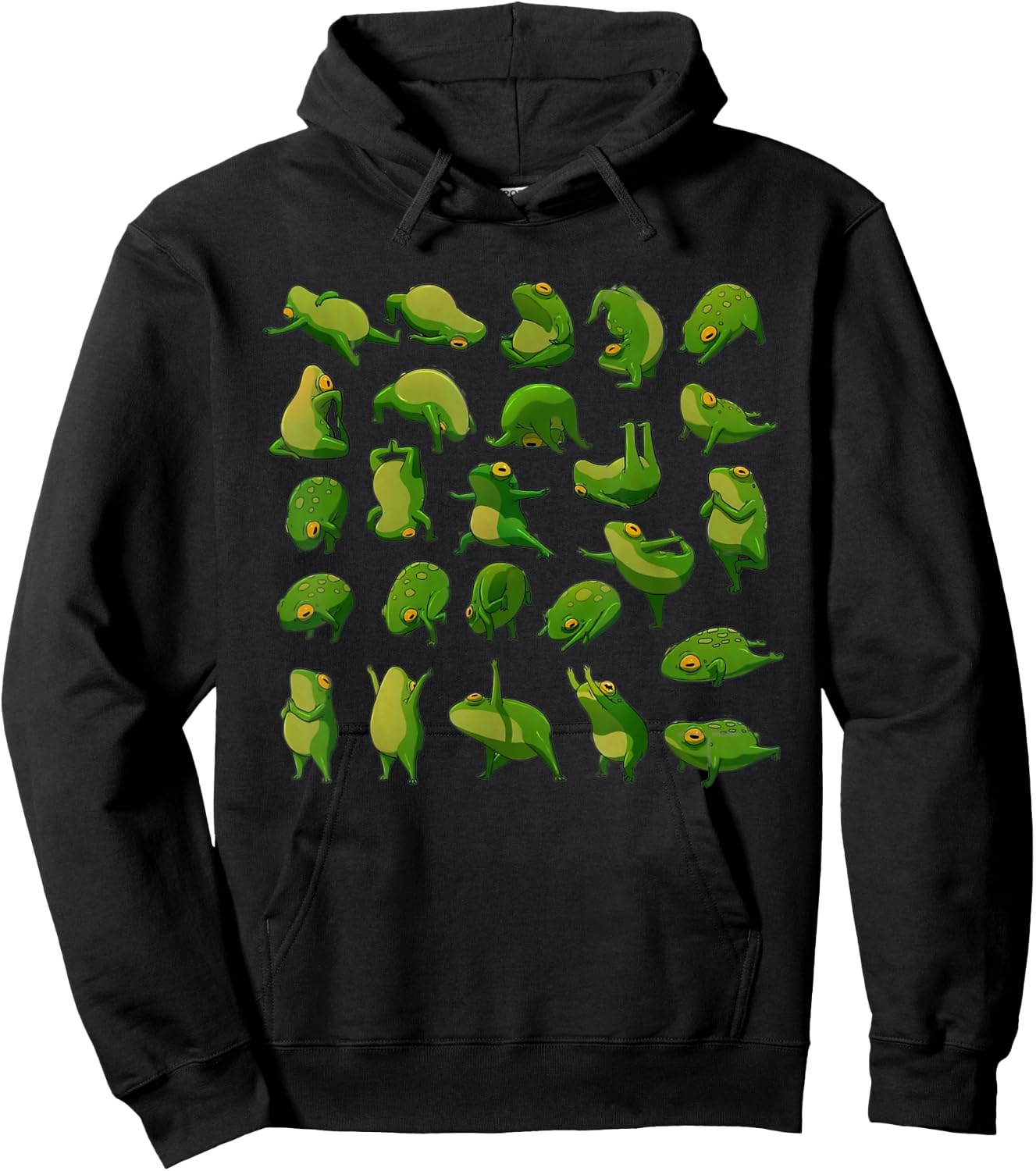 Frog Yoga Poses Frog Lover Namaste Yoga Meditation Gift Hoodie - Hoodie | Black