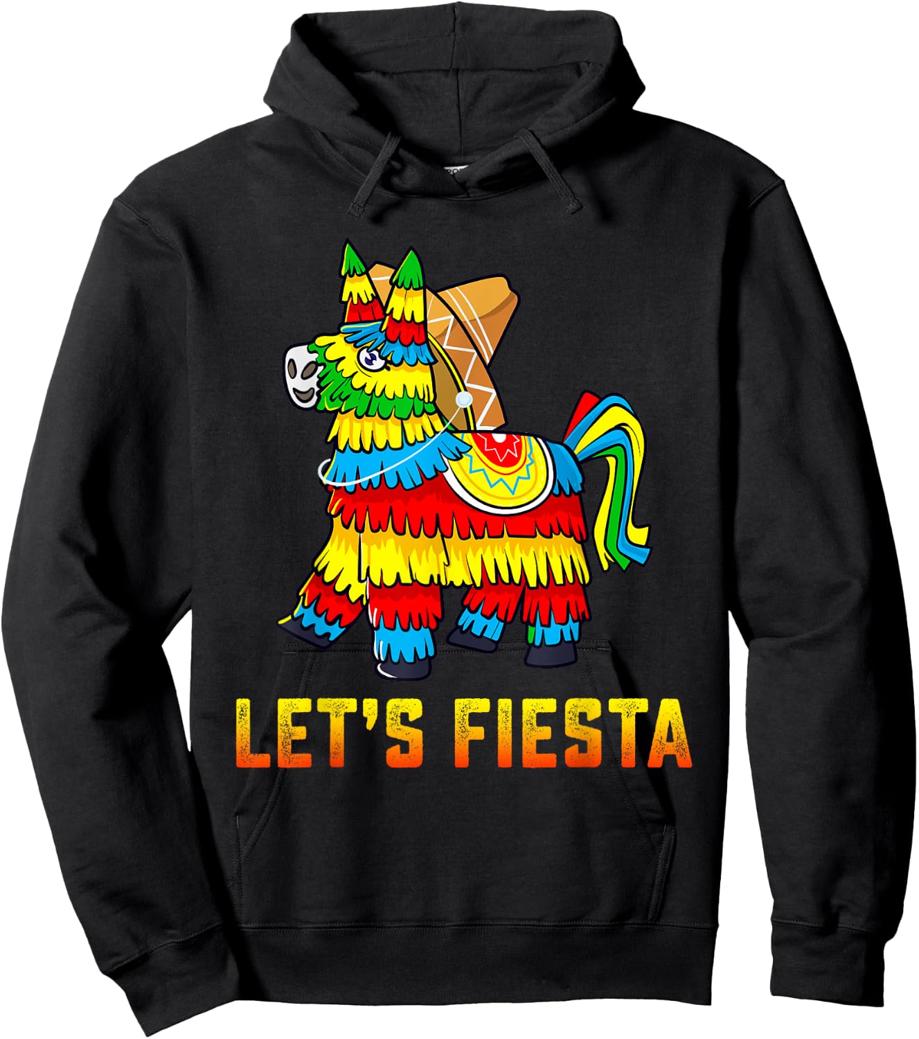 Let's Fiesta Pinata Cinco De Mayo Party Mexican Hoodie - Hoodie | Black