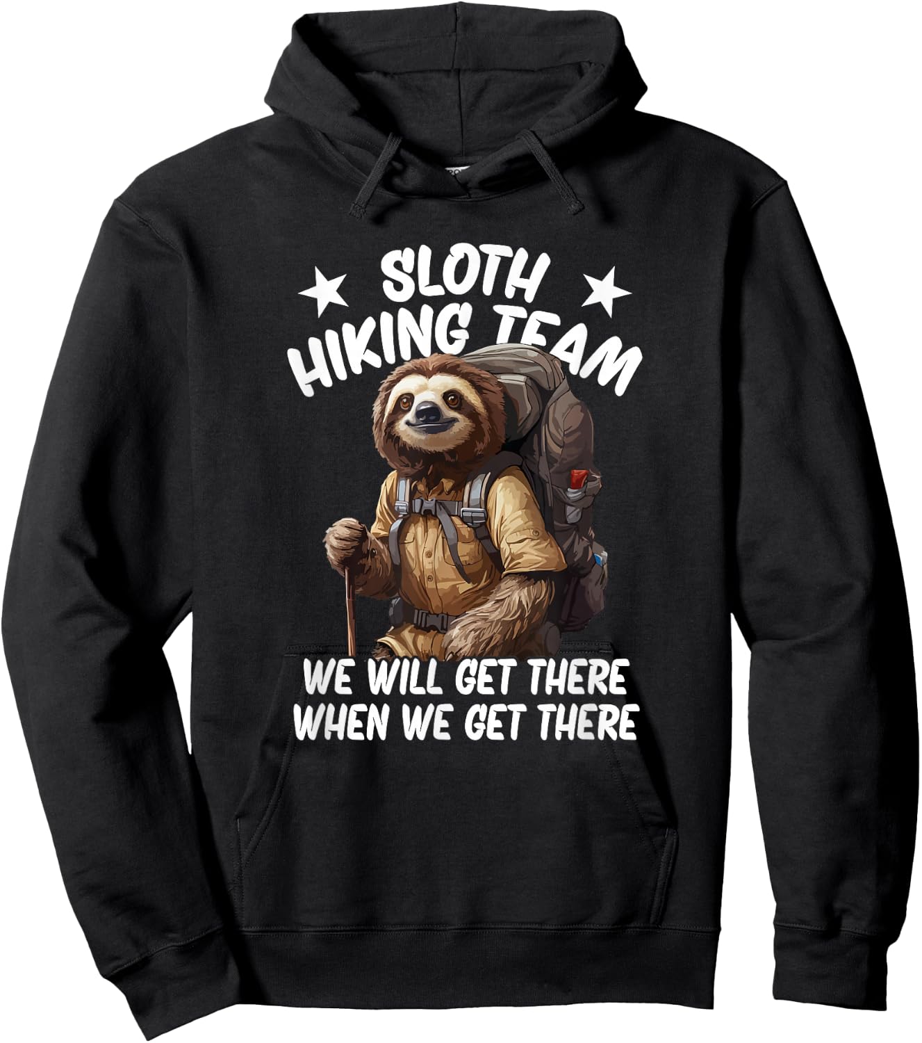 Sloth Hiking Team Hoodie - Hoodie | Black