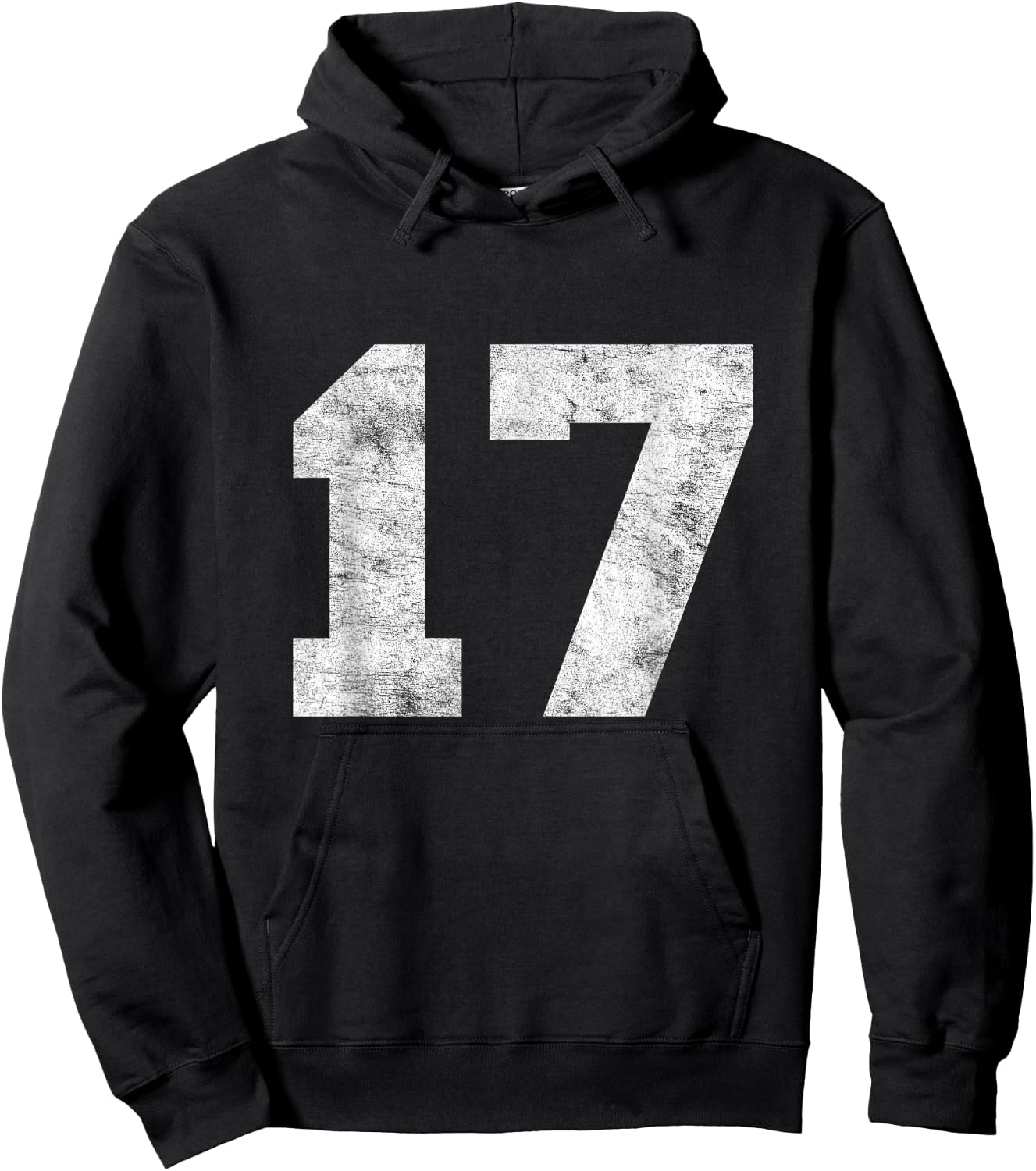 Vintage Lucky Number 17 Birthday Sports Player Team Athlete Hoodie - Hoodie | Black