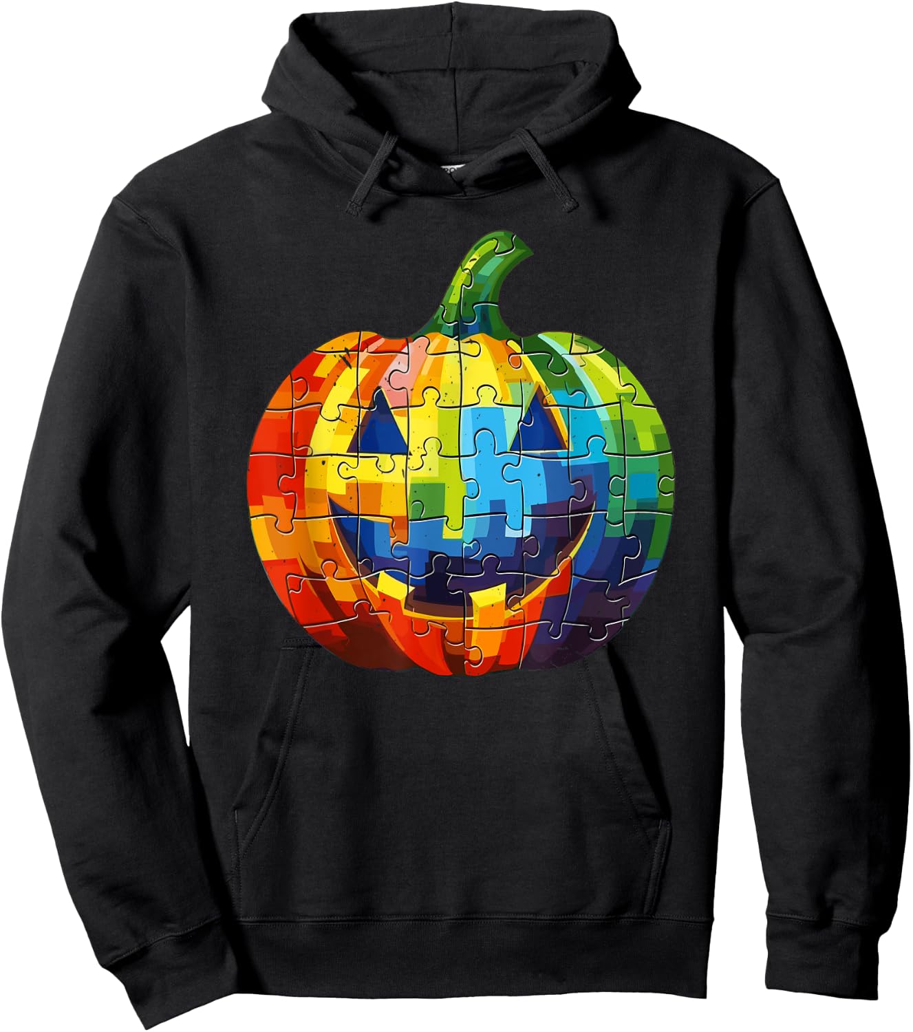 Autism Halloween Puzzle Trick Or Treat Autism Awareness Hoodie - Hoodie | Black