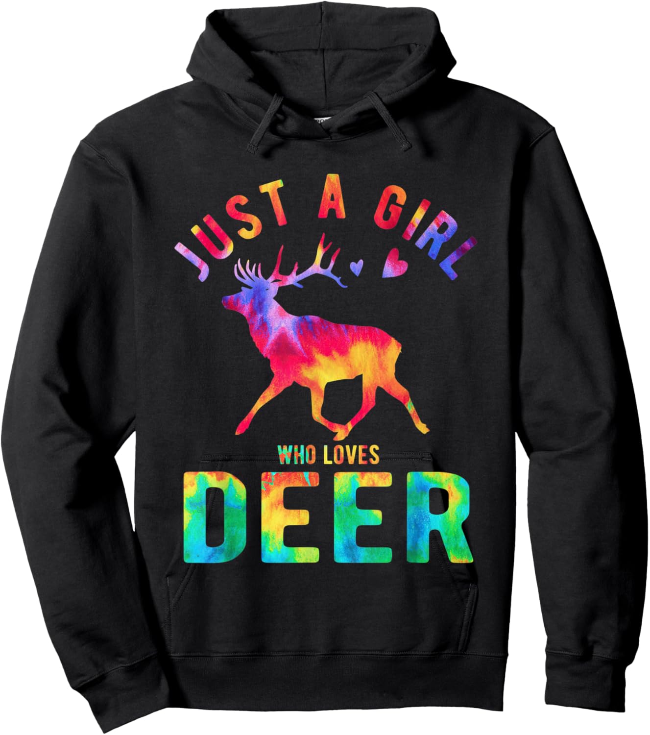 Just A Girl Who Loves Deer Deer Lover Funny Deer Hoodie - Hoodie | Black