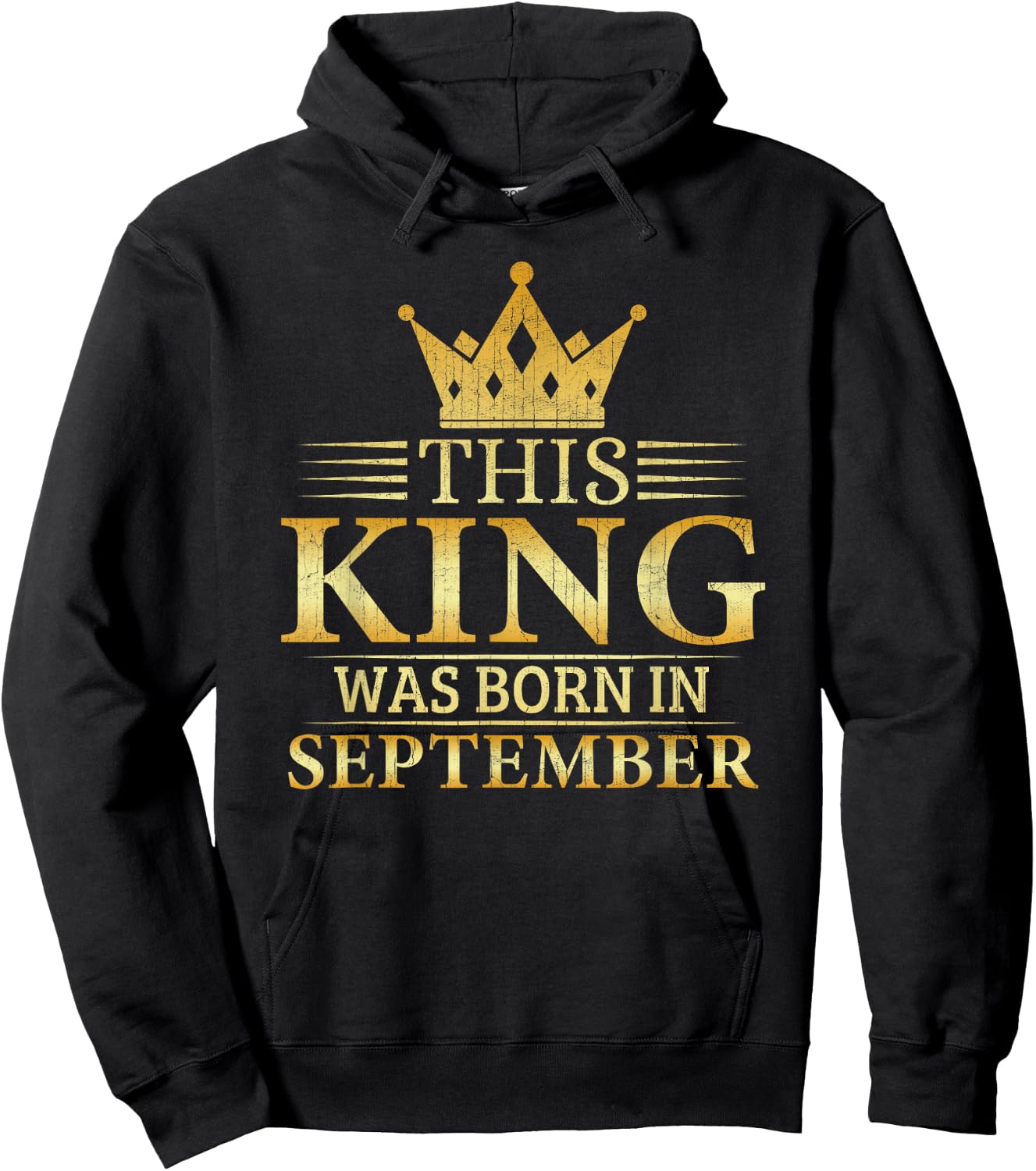 This King Was Born In September Boys Birthday Celebration Hoodie - Hoodie | Black