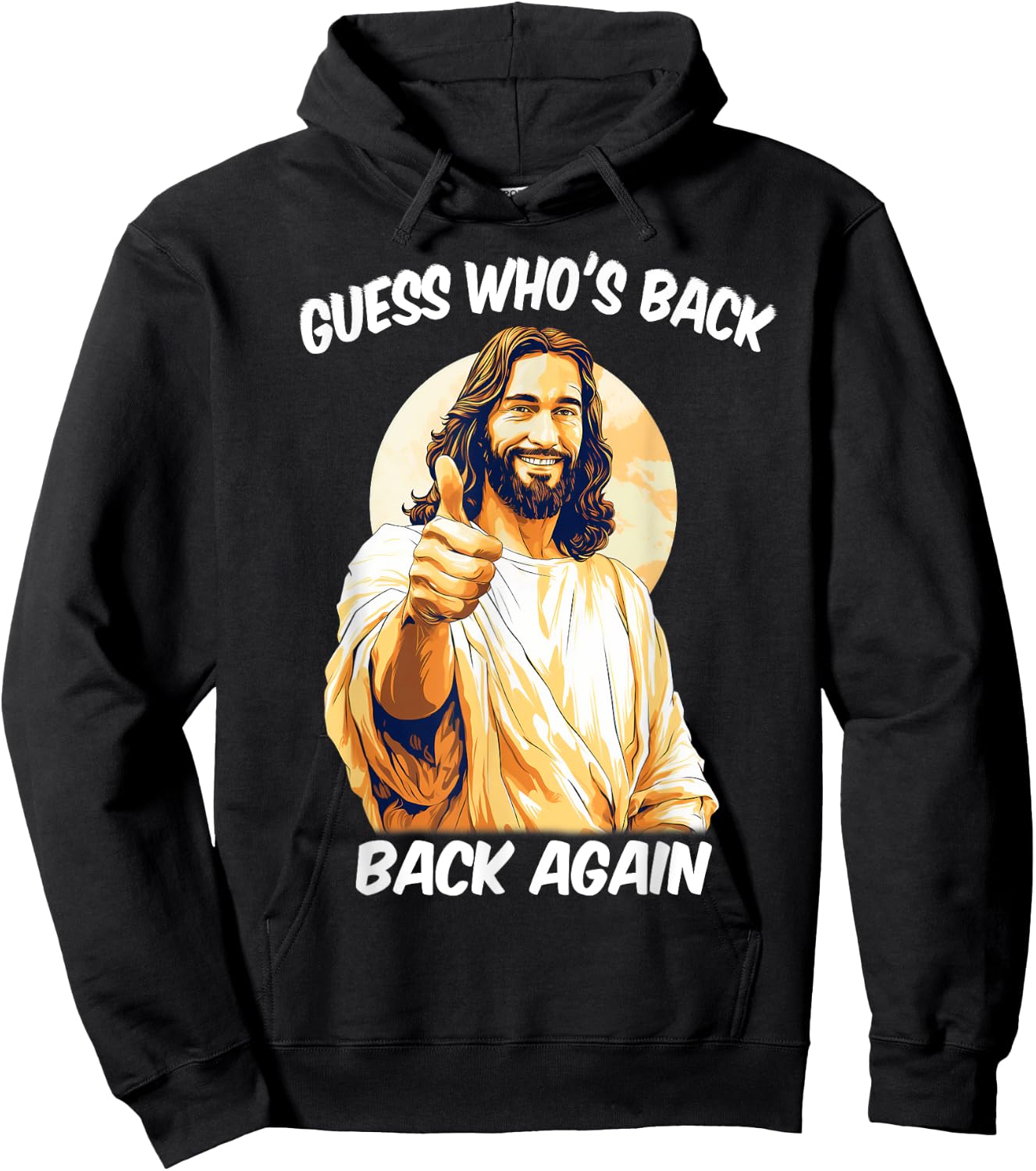 Guess Who's Back Back Again Happy Easter Jesus Christ Hoodie - Hoodie | Black