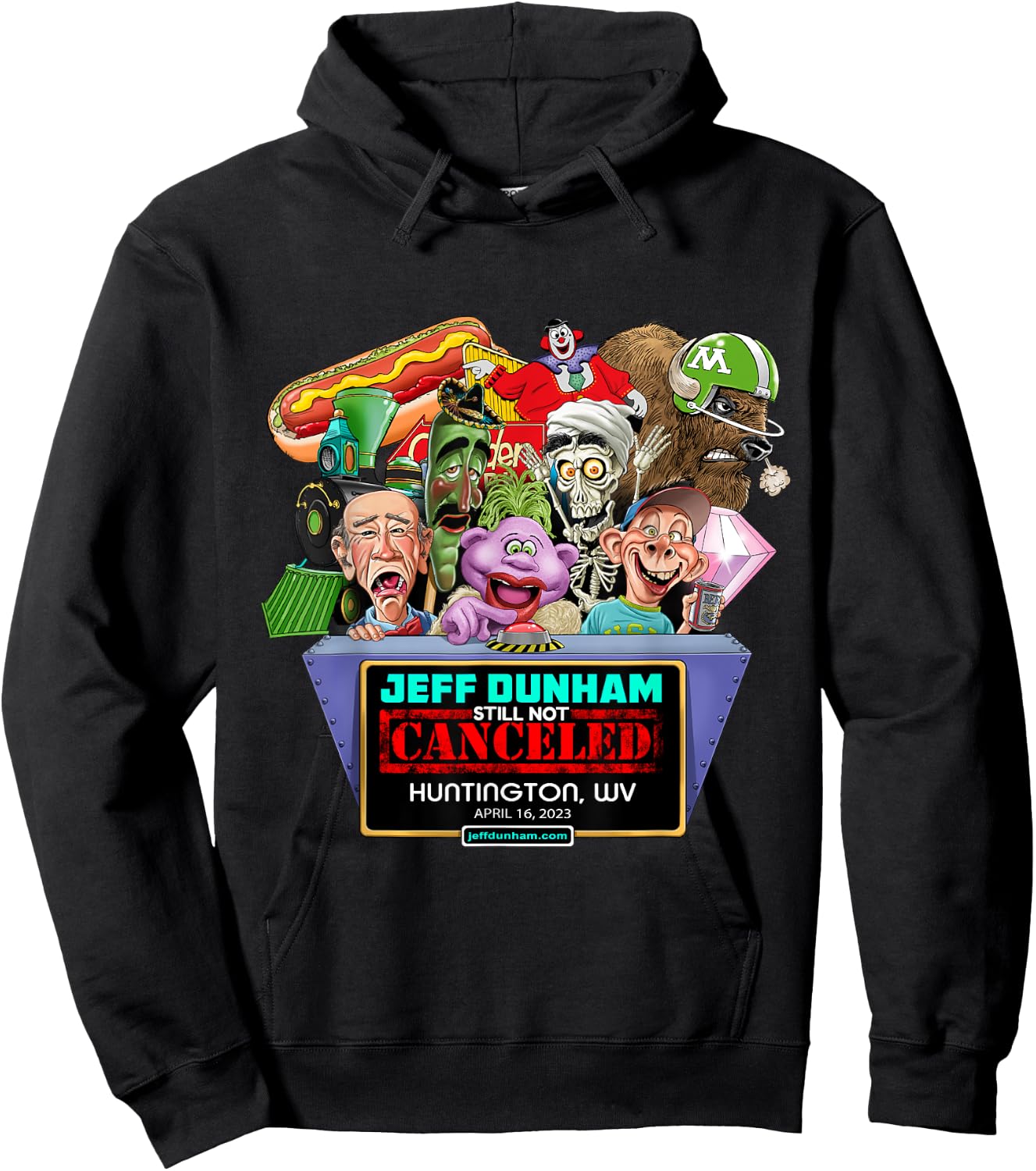 Jeff Dunham Huntington, WV (2023) Hoodie - Hoodie | Black