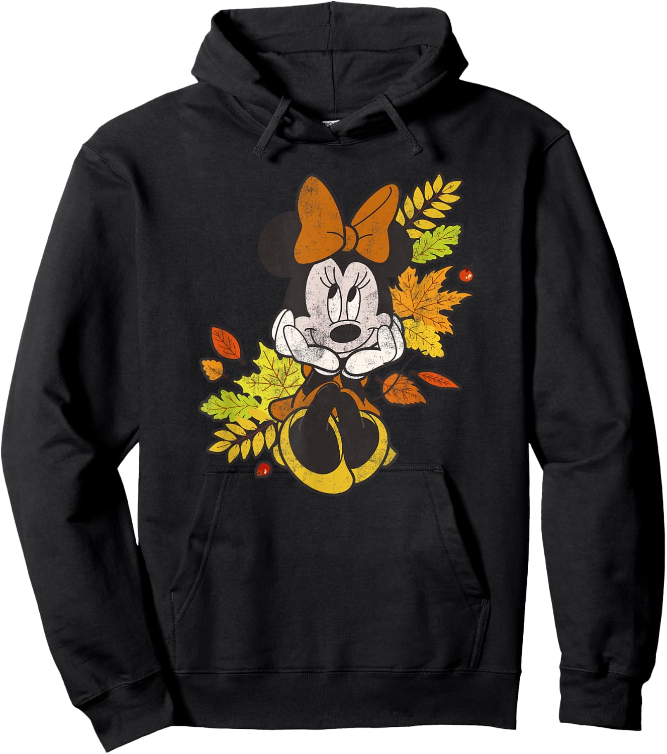 Disney Mickey and Friends Autumn Leaves Minnie Mouse Hoodie - Hoodie | Black