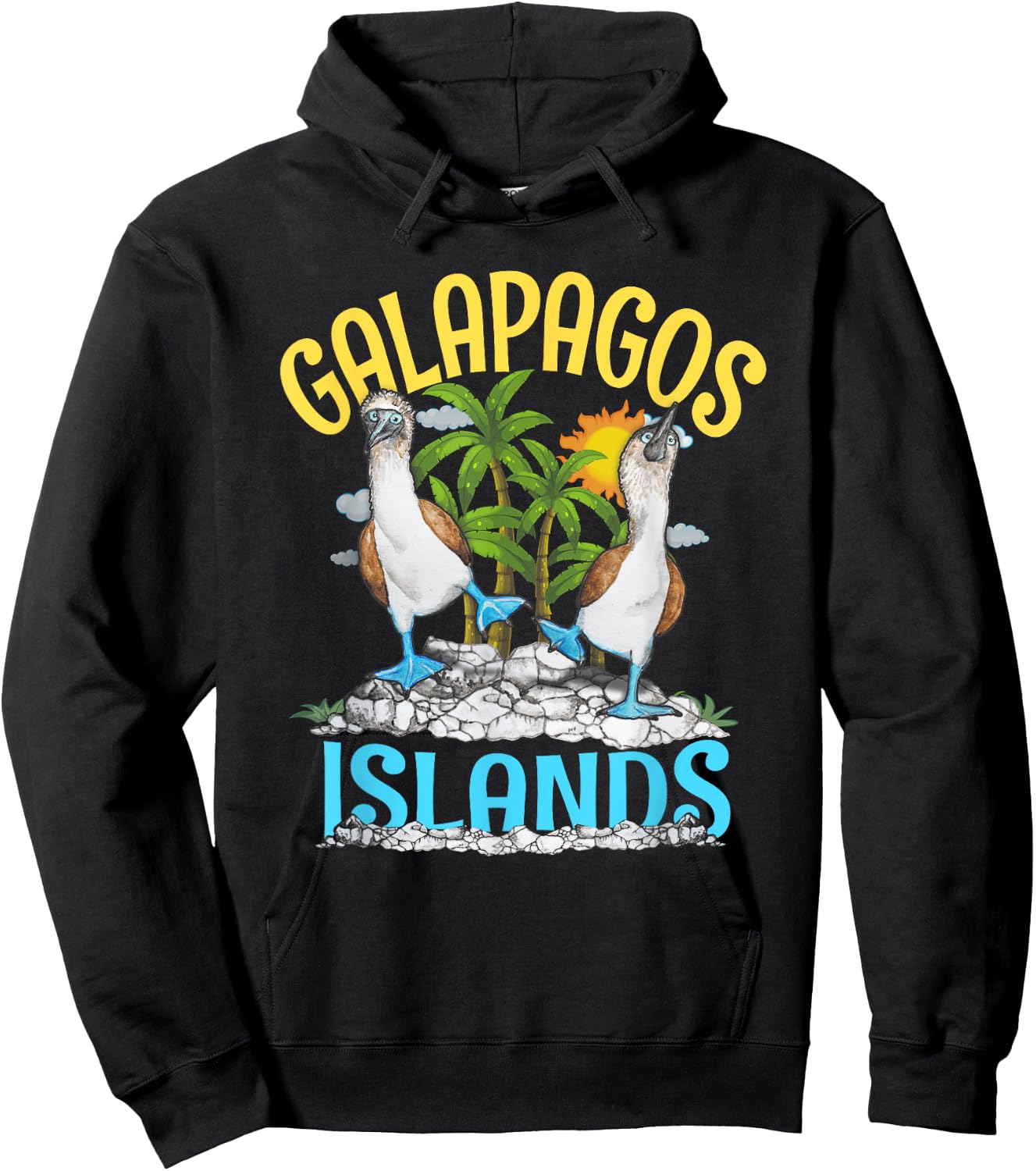 Seabirds Blue-Footed Booby Bird Galapagos Island Animal Hoodie - Hoodie | Black