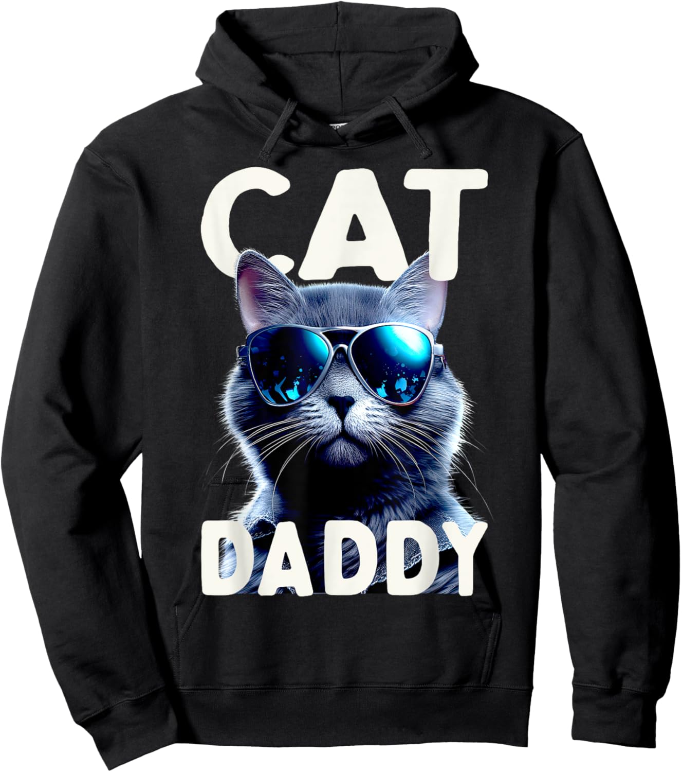 Cat Daddy Cats Dad Father Tomcat Daddy Fathers Day Cat Women Girls Kids Hoodie - Hoodie | Black
