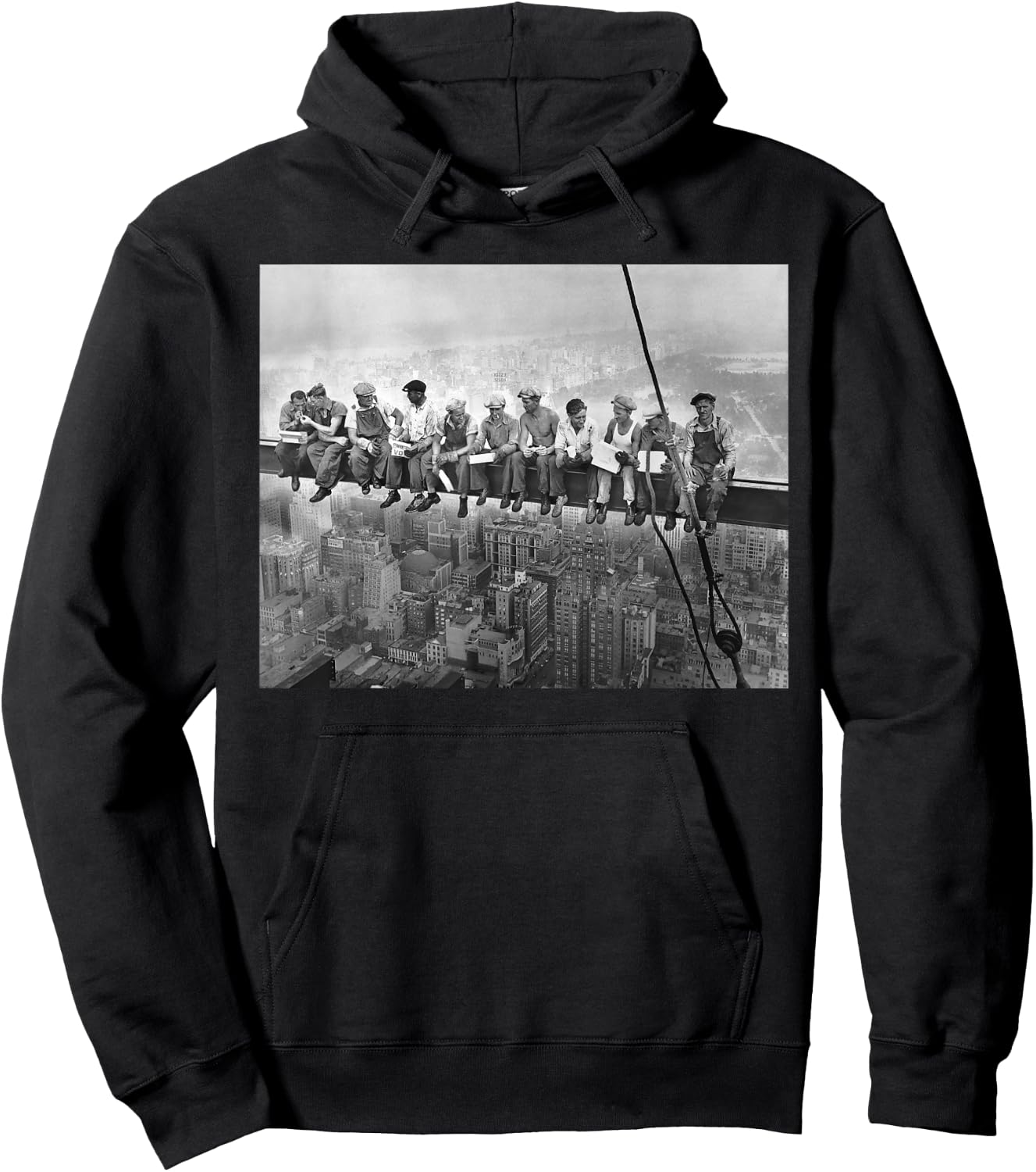 Lunch Atop A Skyscraper (High Resolution) Hoodie - Hoodie | Black