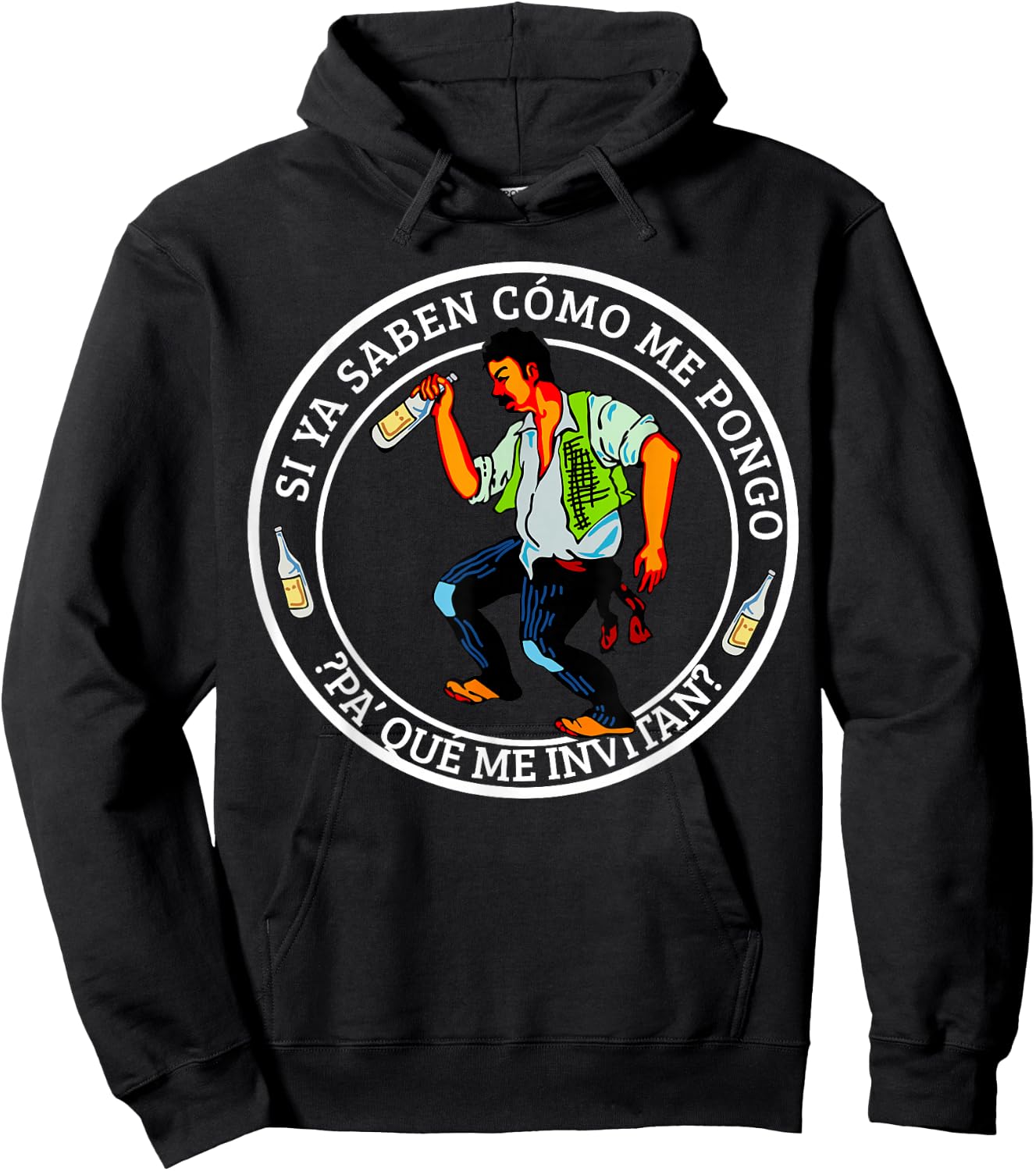 Funny Borracho Mexican Fiesta Party Mexico Independence Day Hoodie - Hoodie | Black