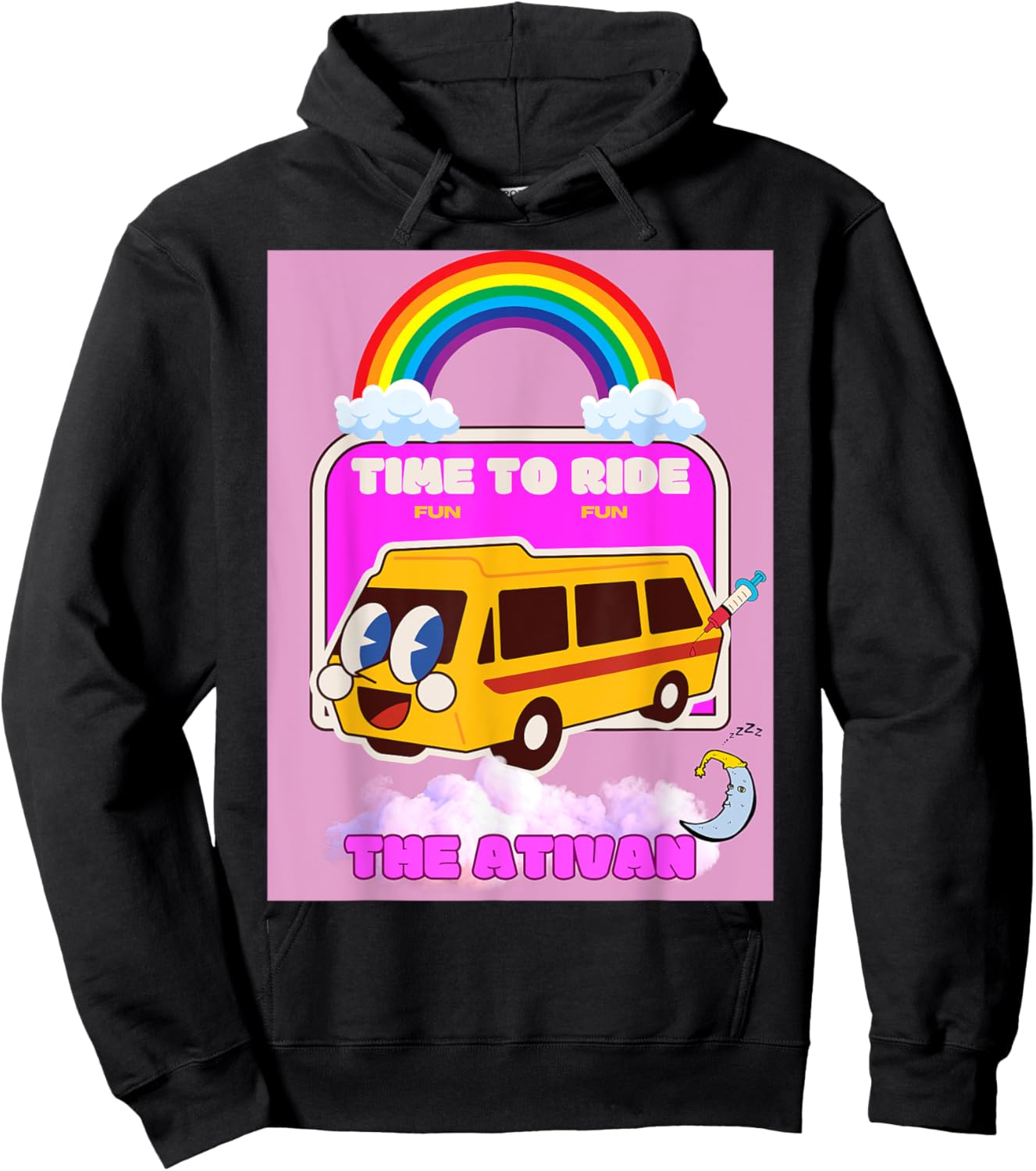 Ride the Ativan Funny Dark Nurse Humor Hoodie - Hoodie | Black