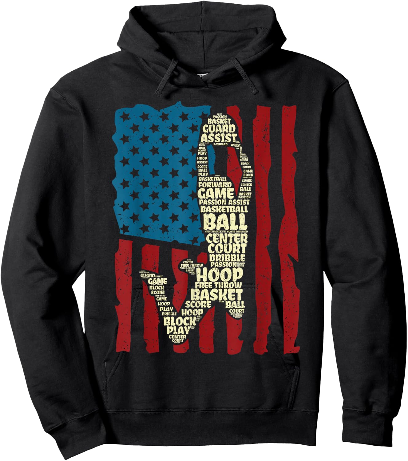 Basketball Men Boys Hoodie - Hoodie | Black