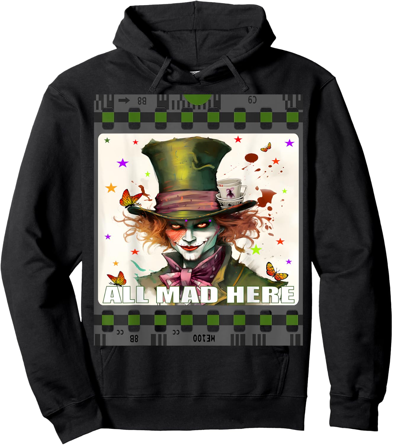 Mad Hatter Men Women Boys Girls Alice in Wonderland Hoodie - Hoodie | Black
