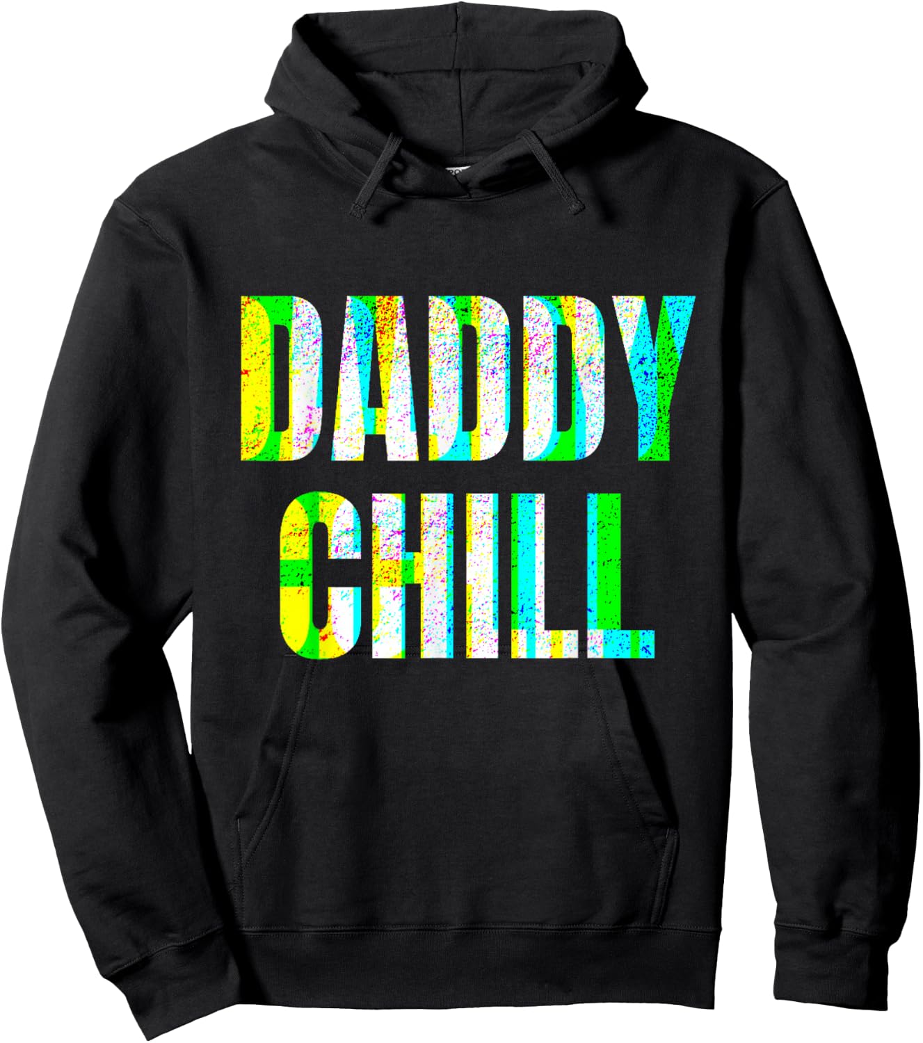 Daddy Chill Funny Viral Tik Trending Meme Distressed Hoodie - Hoodie | Black