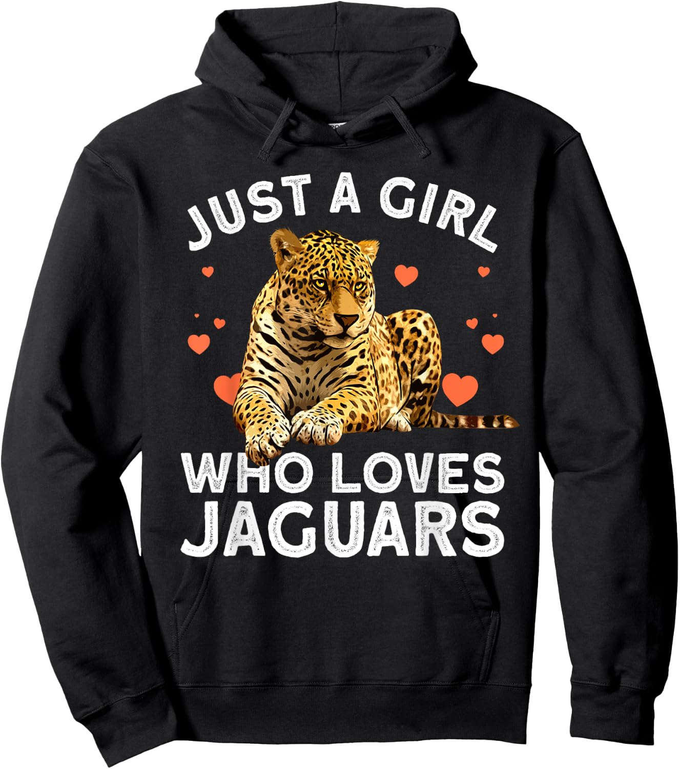 Cool Jaguar Design Girls Cat Animal Jaguar Lover Hoodie - Hoodie | Black