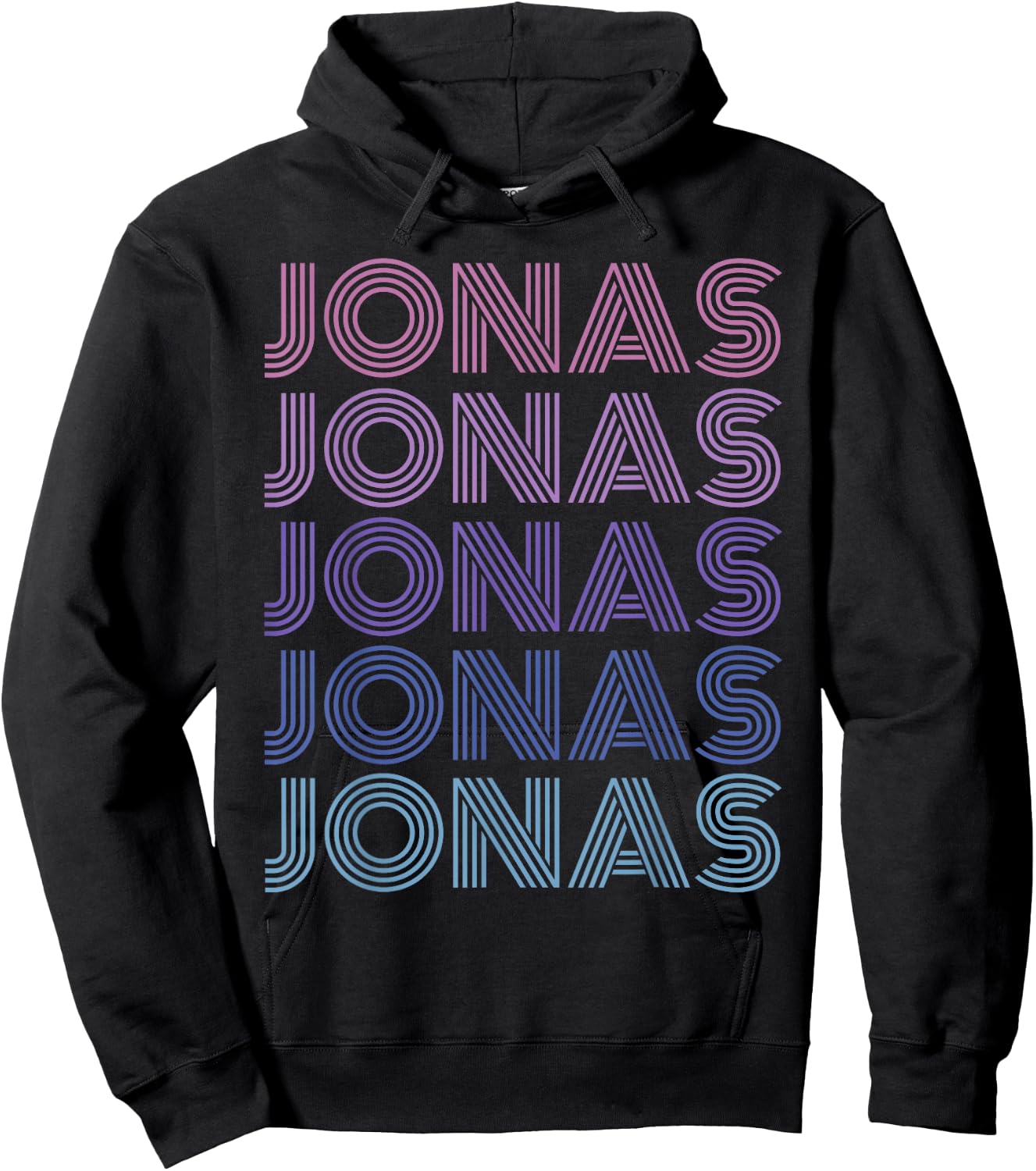 Retro Vintage Purple Jonas Hoodie - Hoodie | Black