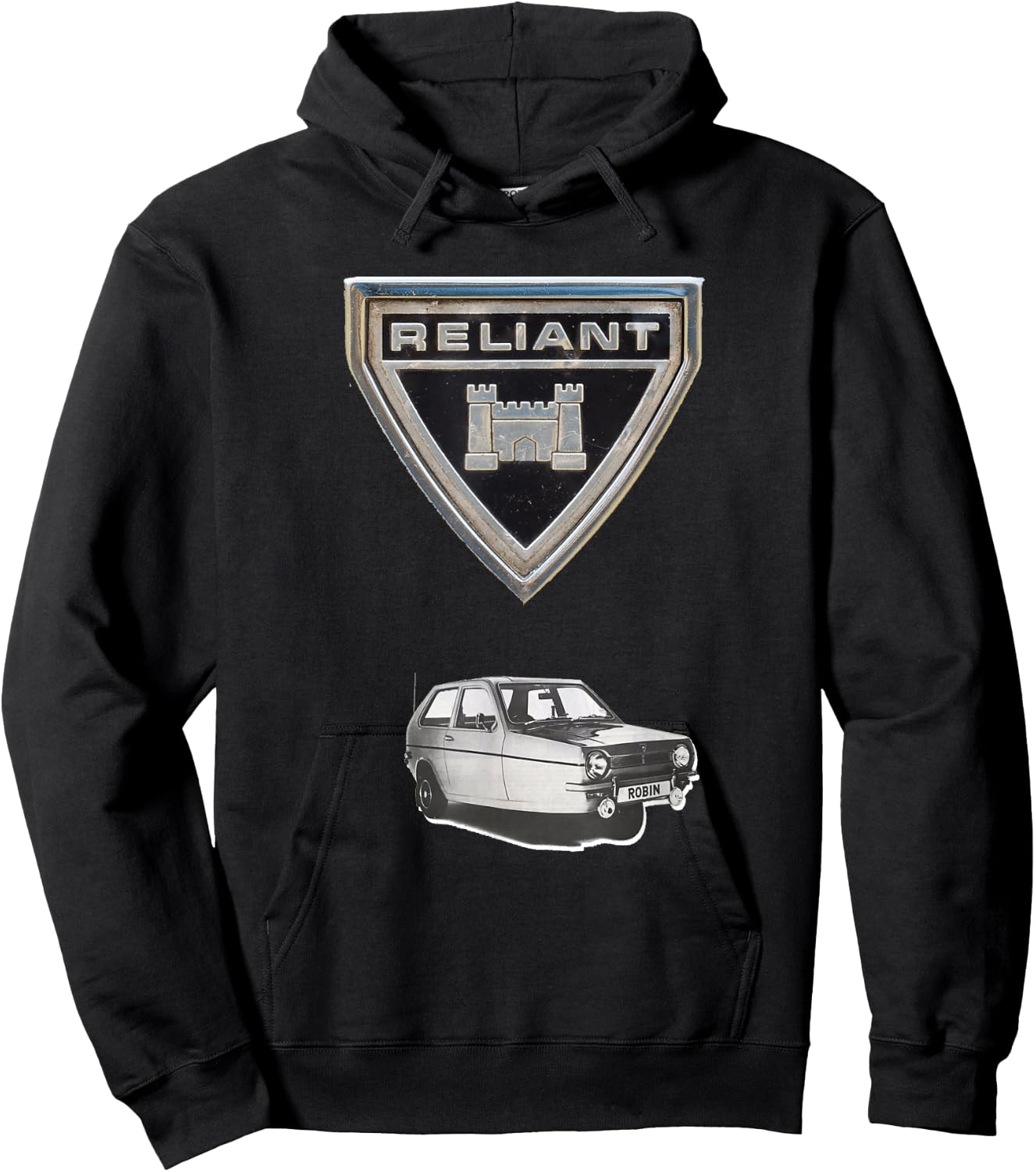 Classic 3-Wheel Car Reliant Robin MK Hoodie - Hoodie | Black