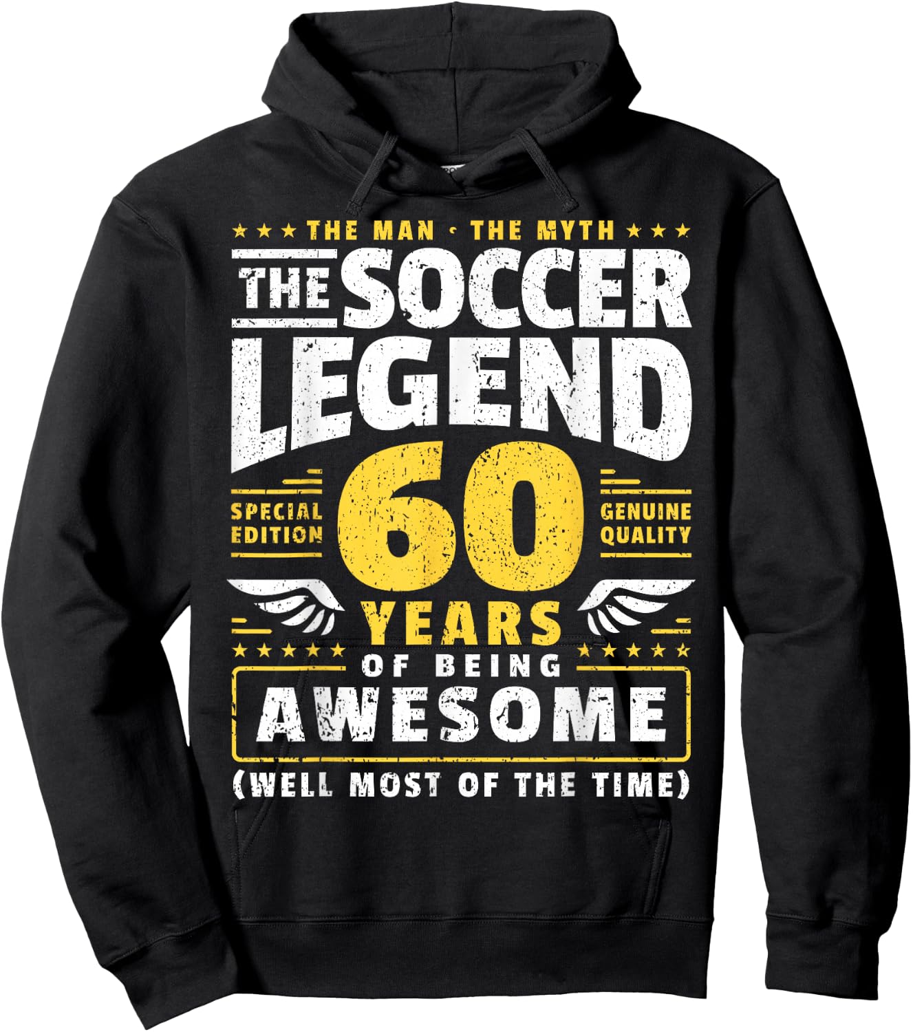 60th Birthday Soccer Player 60 Years Hoodie - Hoodie | Black