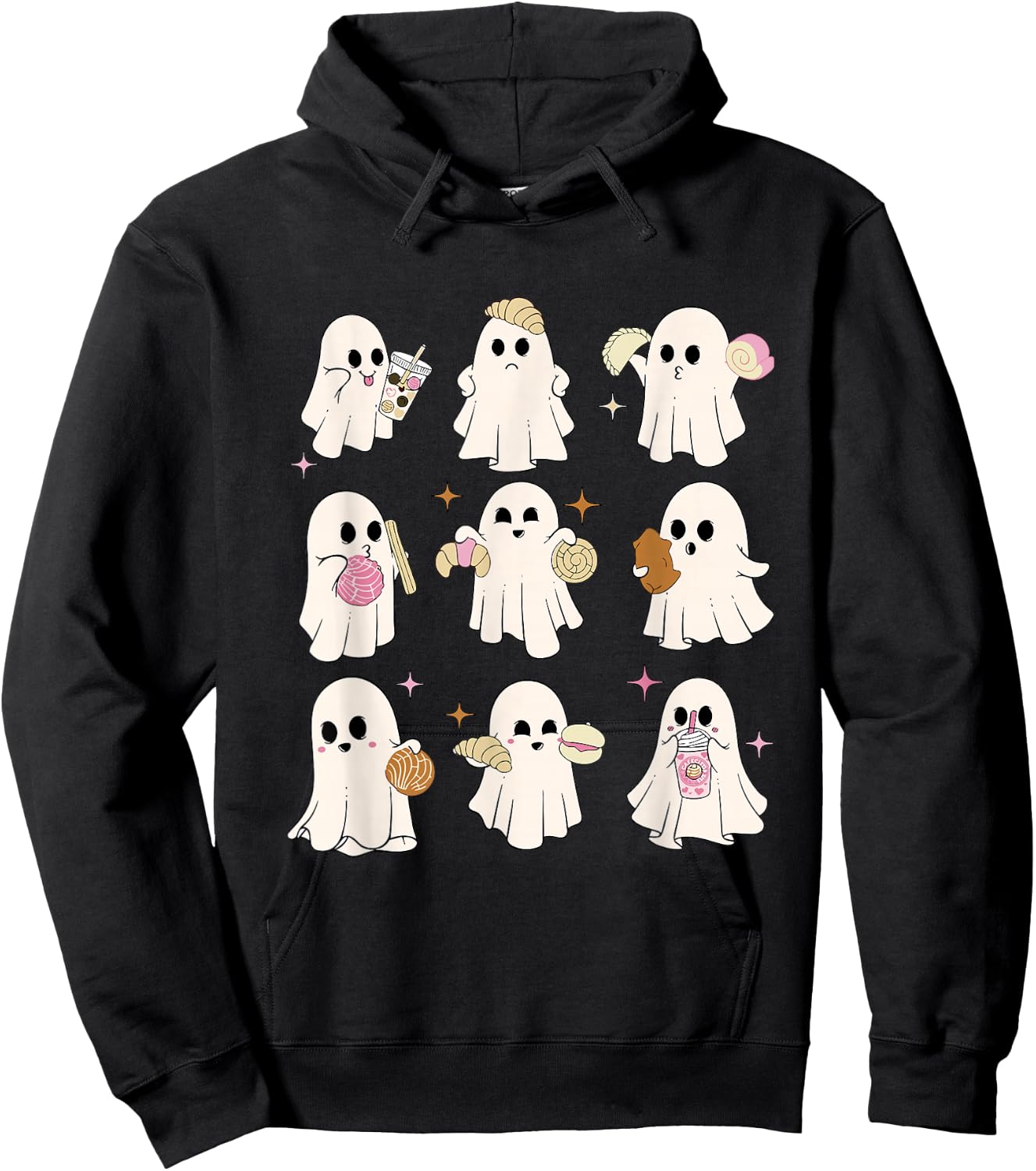 Cute Ghost Pantasmas Latina Halloween Mexican Spooky Conchas Hoodie - Hoodie | Black