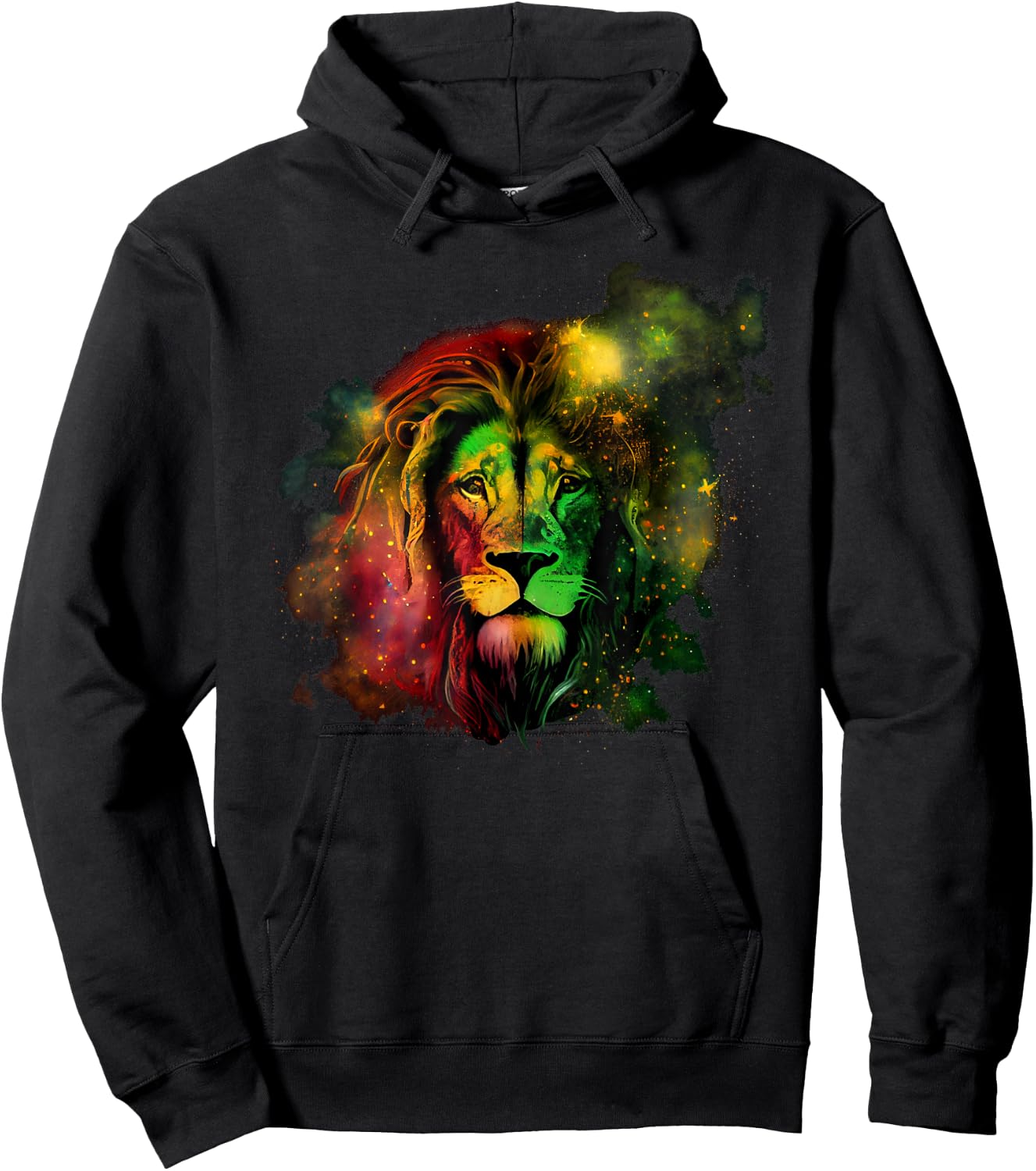 Reggae Lion Rastafari Music Freedom Zion Jamaica Hoodie - Hoodie | Black