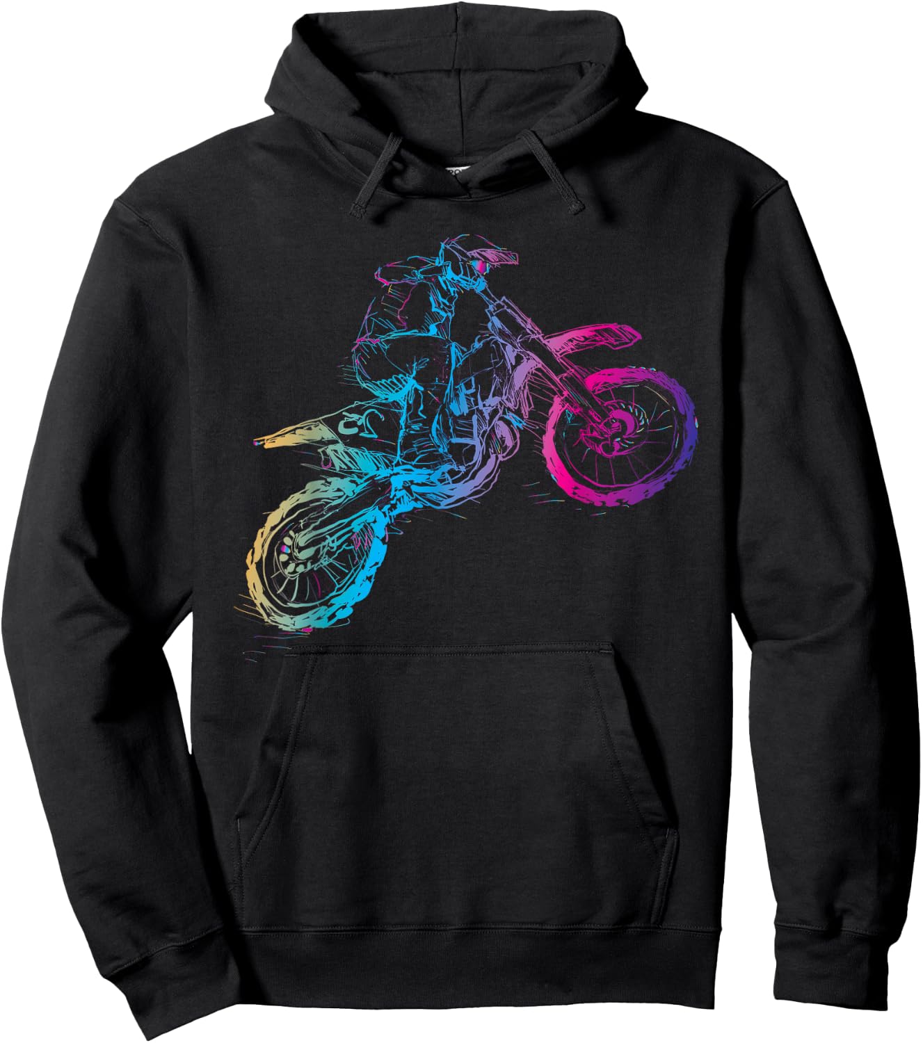 Dirt Bike Riding Motocross Lover Kids Boys Motorcycle Rider Hoodie - Hoodie | Black