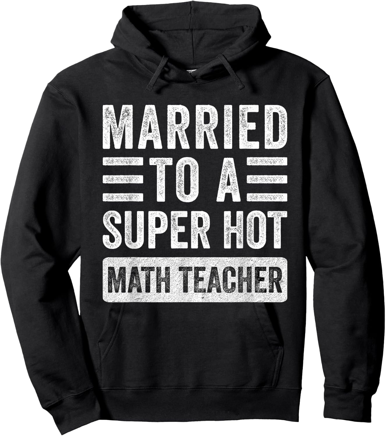 Married to a Super Hot Math Teacher Funny Husband Wife Women Hoodie - Hoodie | Black
