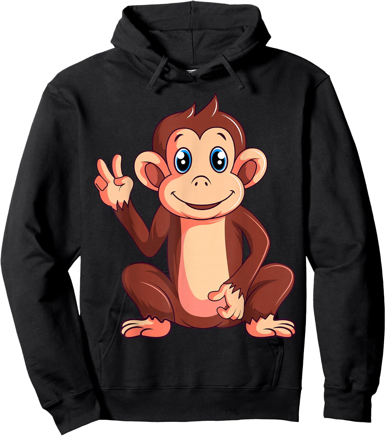 Monkey Lover Kids Boys Girls Women Hoodie - Hoodie | Black