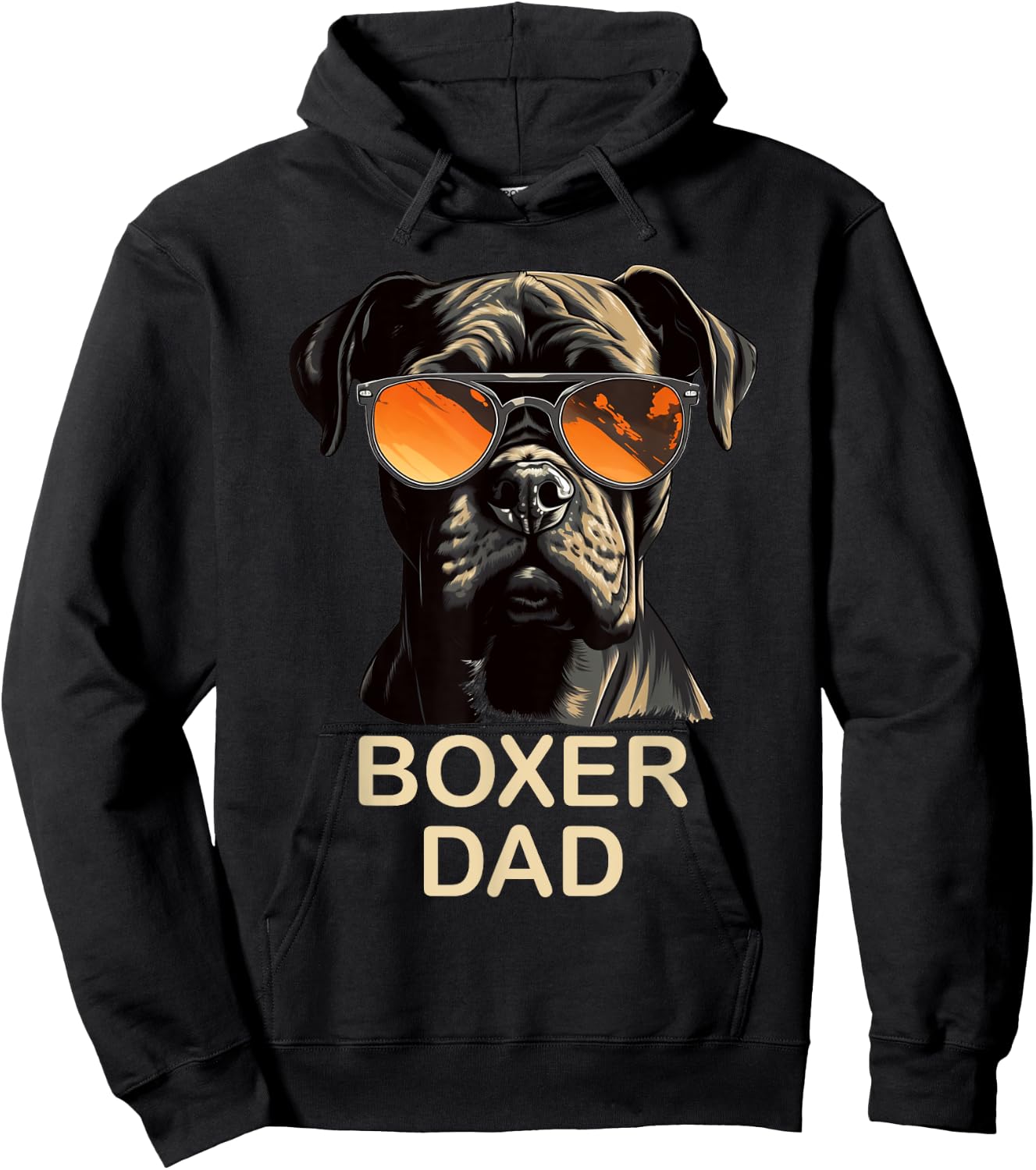 Boxer Dad Dog Owner Gift Funny Boxer Dog Lover Dad Hoodie - Hoodie | Black