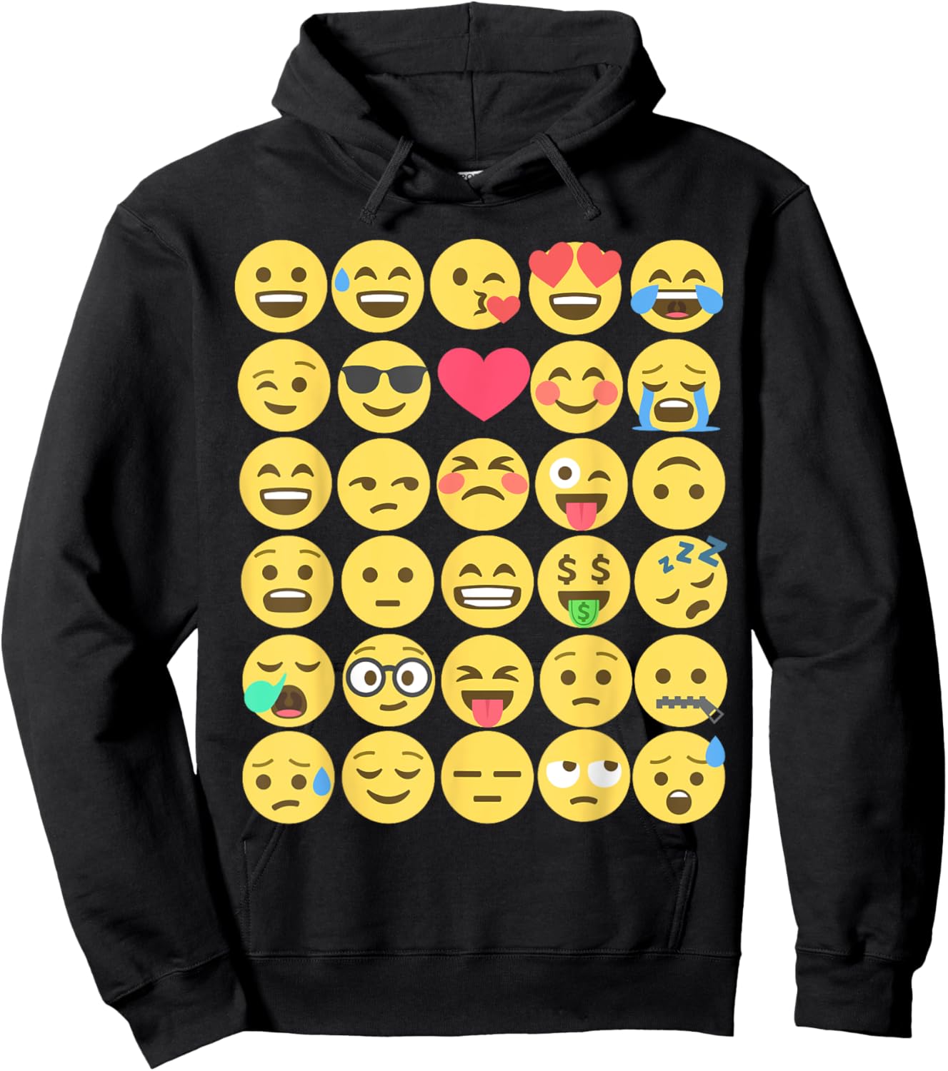 Emoticon set Hoodie - Hoodie | Black