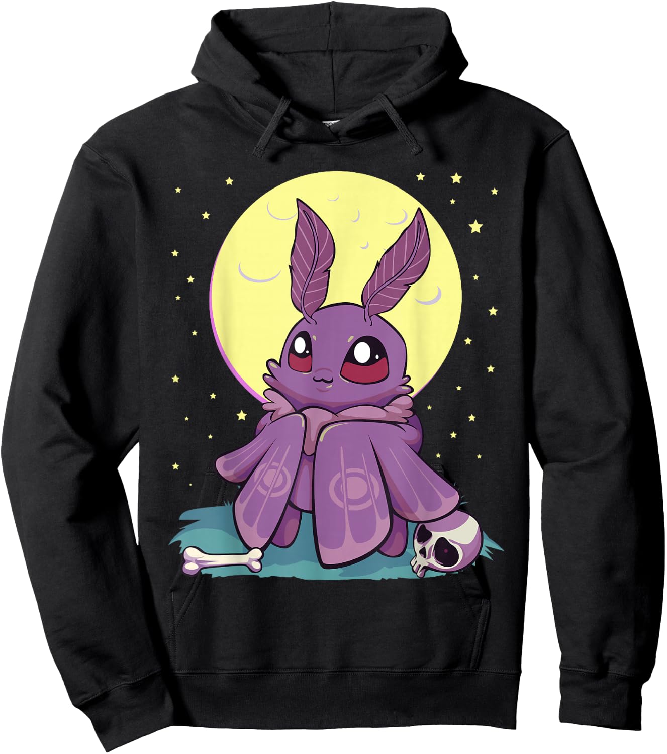 Pastel Goth Kawaii Anime Cute Baby Mothman Cryptid Hoodie - Hoodie | Black