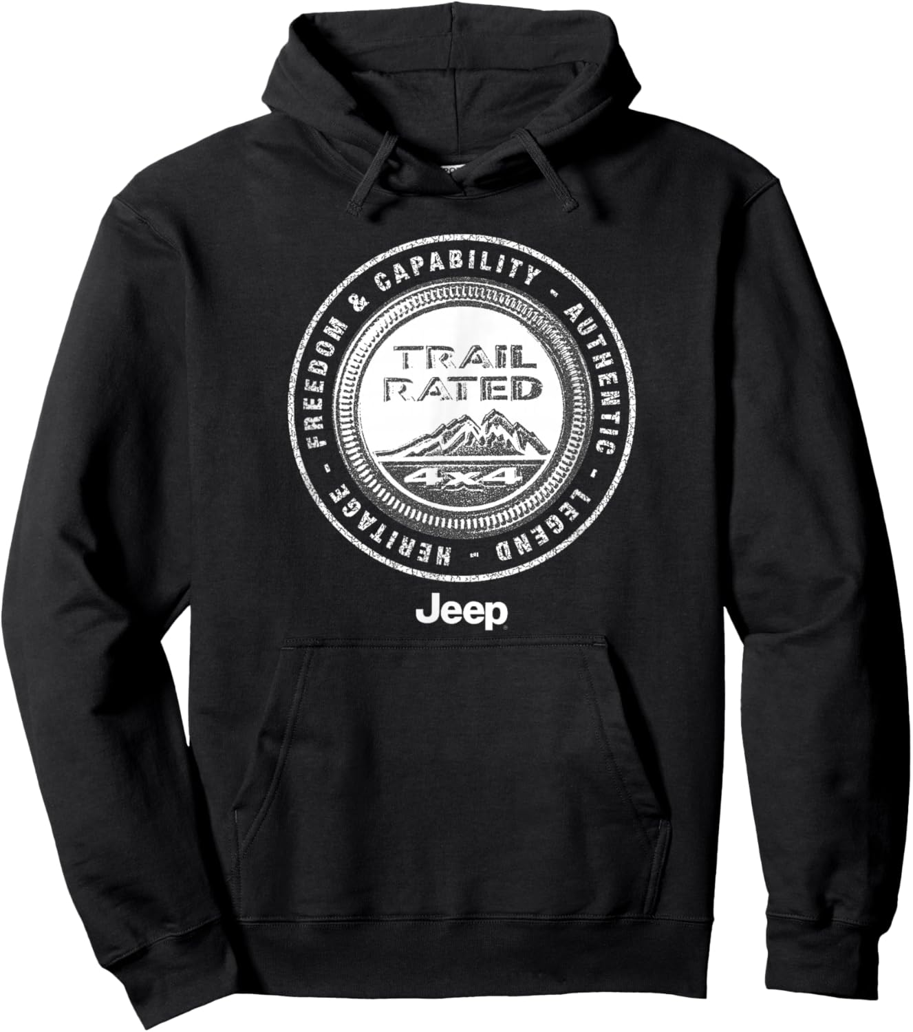 Jeep Trail Rated - Officially Licensed Hoodie - Hoodie | Black