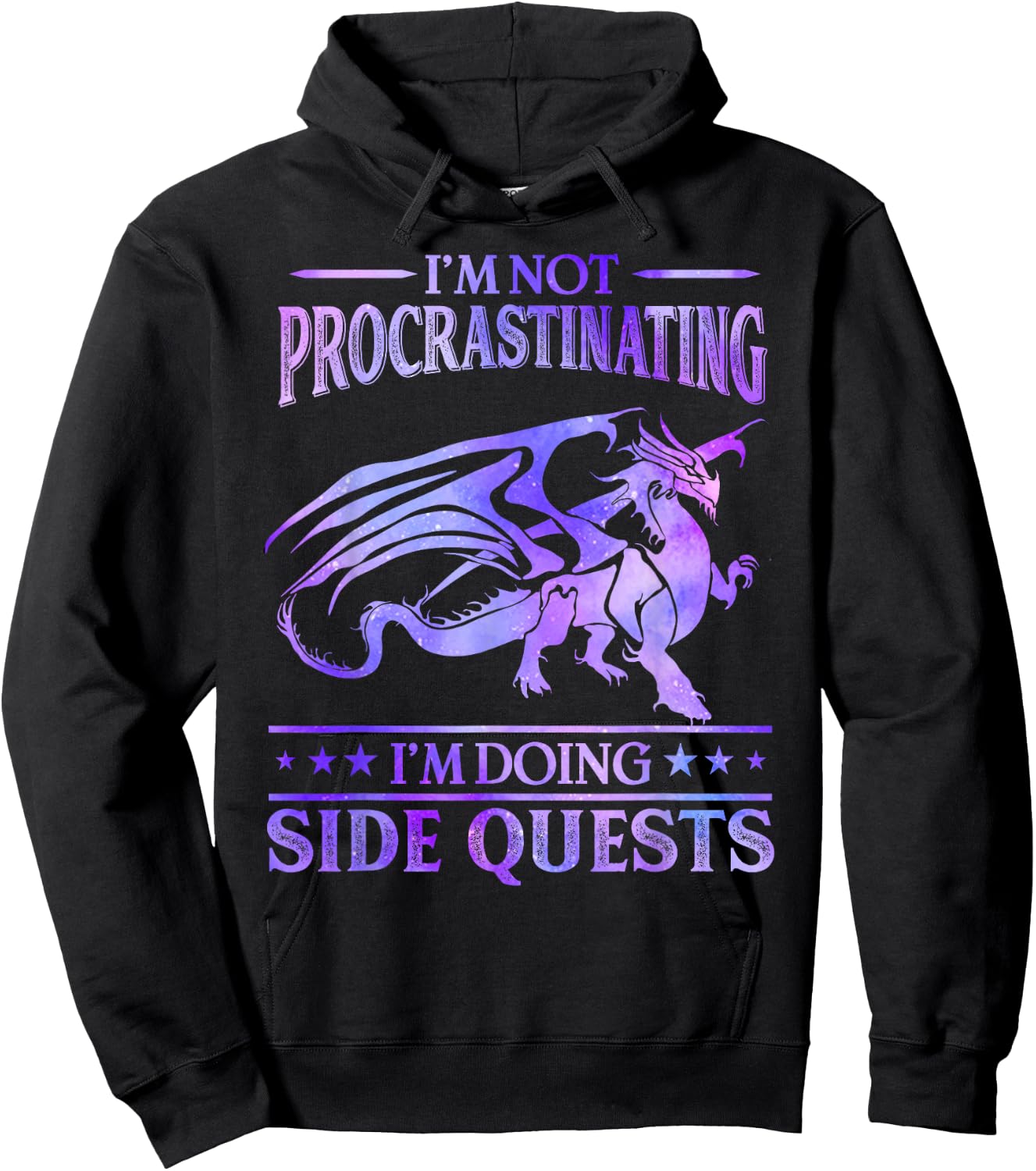 I'm Not Procrastinating I'm Doing Side Quests Dragons Master Hoodie - Hoodie | Black