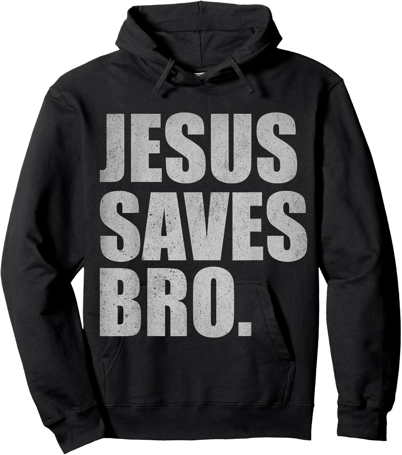 Jesus Saves Bro - Vintage Funny Christian Religion Hoodie - Hoodie | Black