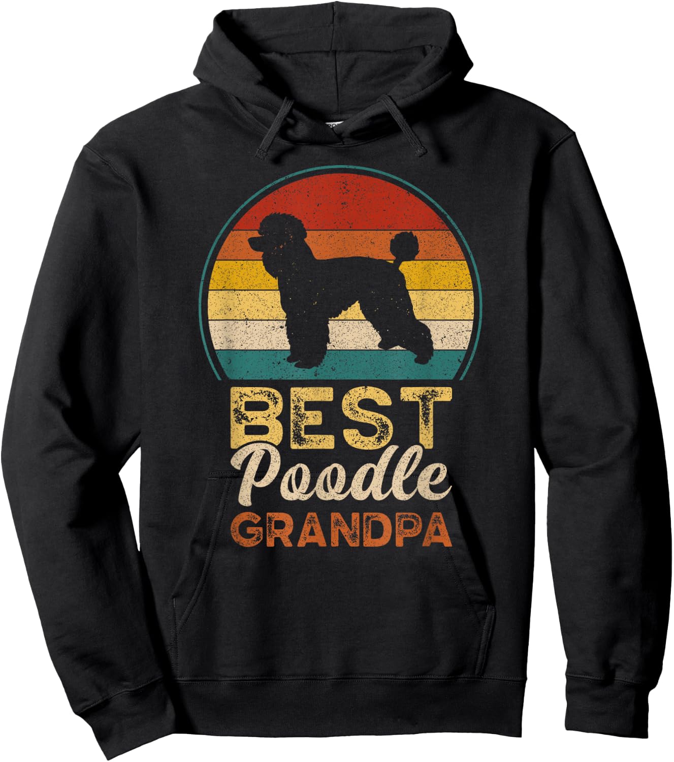 Best Poodle Grandpa, Father's Day, Grandfather Poodle Dog Men Hoodie - Hoodie | Black