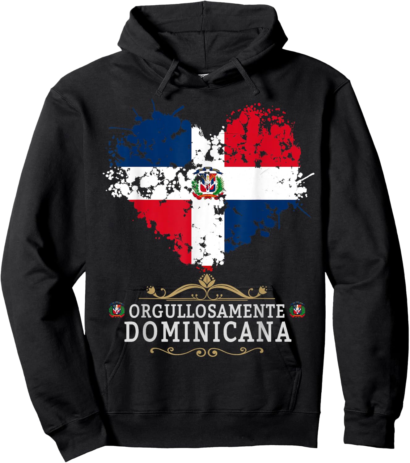 Coat of Arms Republica Dominicana & Dominican Flag Outfit Hoodie - Hoodie | Black