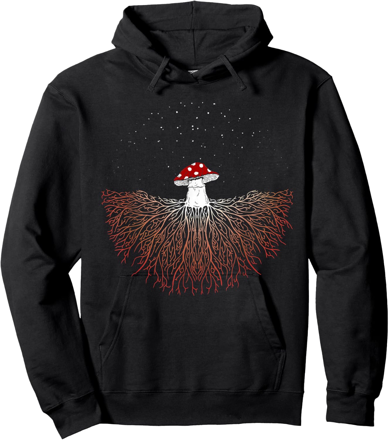 Mushroom fungus mycelium Hoodie - Hoodie | Black