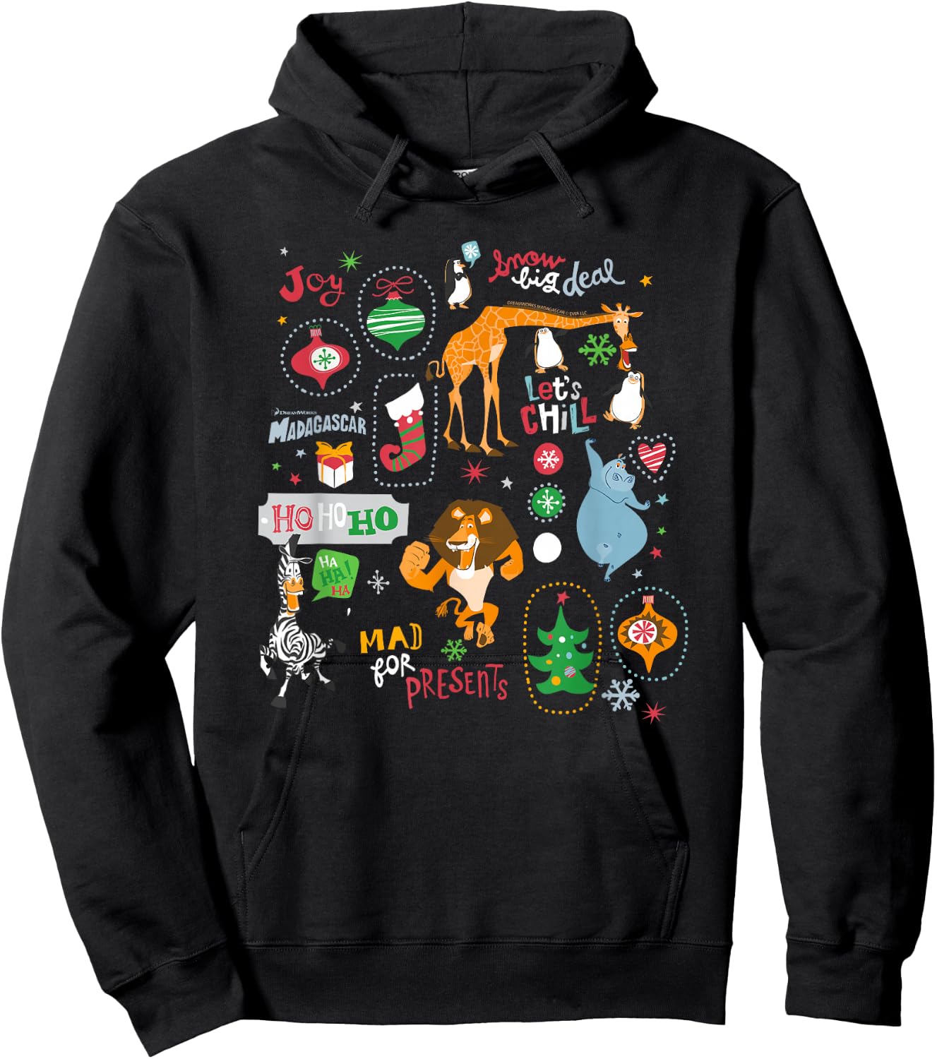 DreamWorks Madagascar Christmas Hoodie - Hoodie | Black