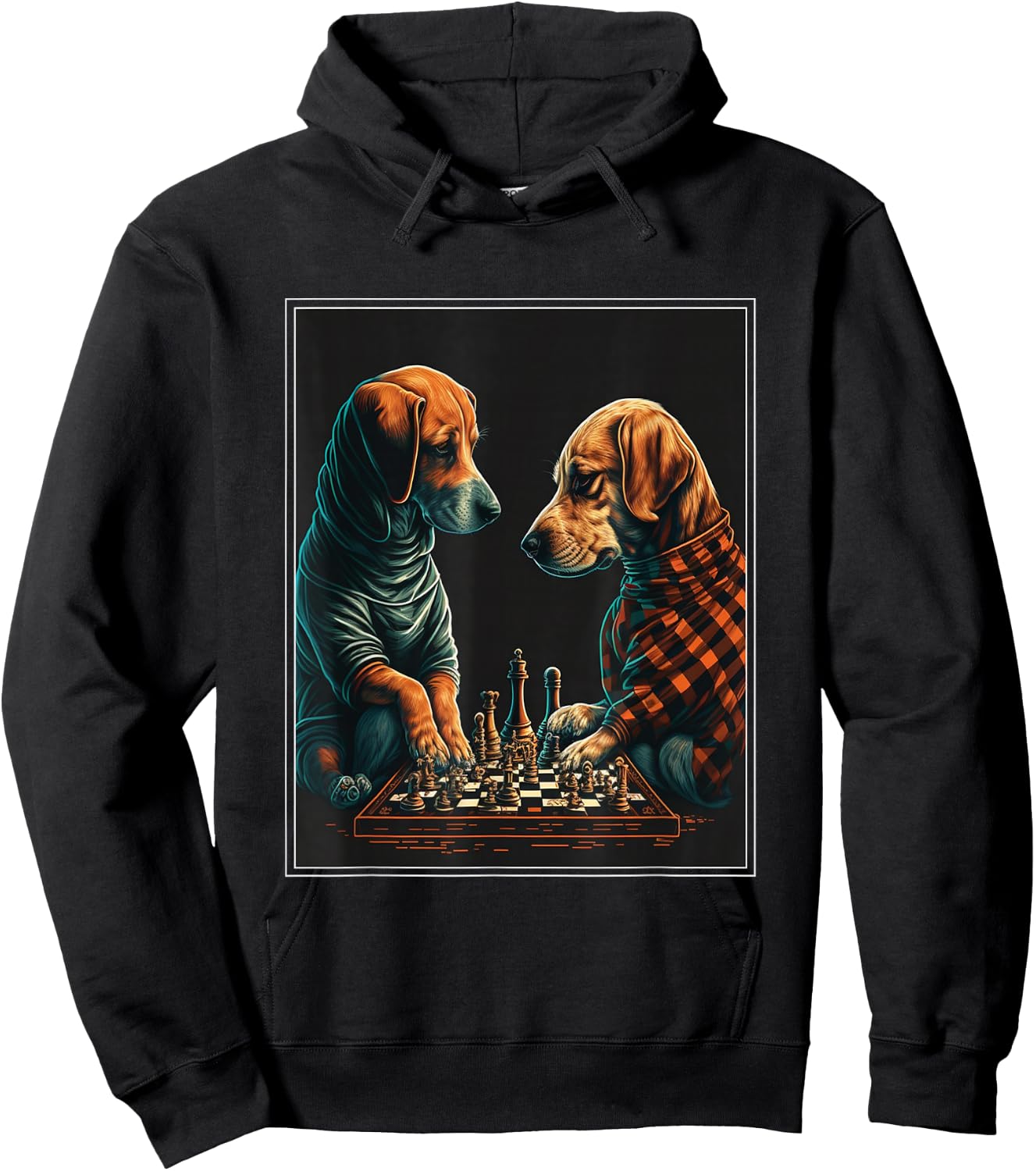 Dog Labrador Chess Player Lady King Hoodie - Hoodie | Black