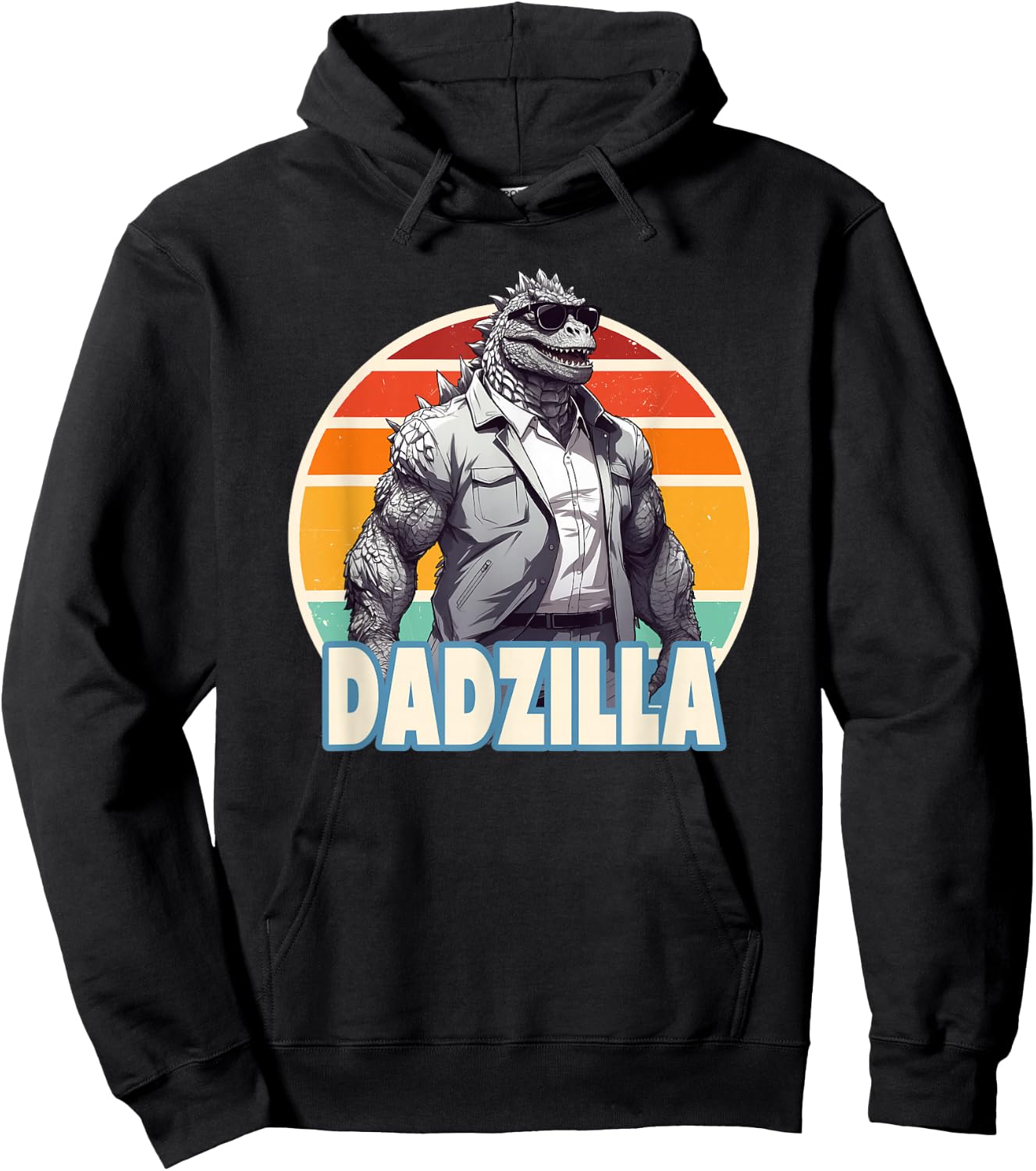 Dadzilla The Rad Dad Kaiju Vibes Hoodie - Hoodie | Black