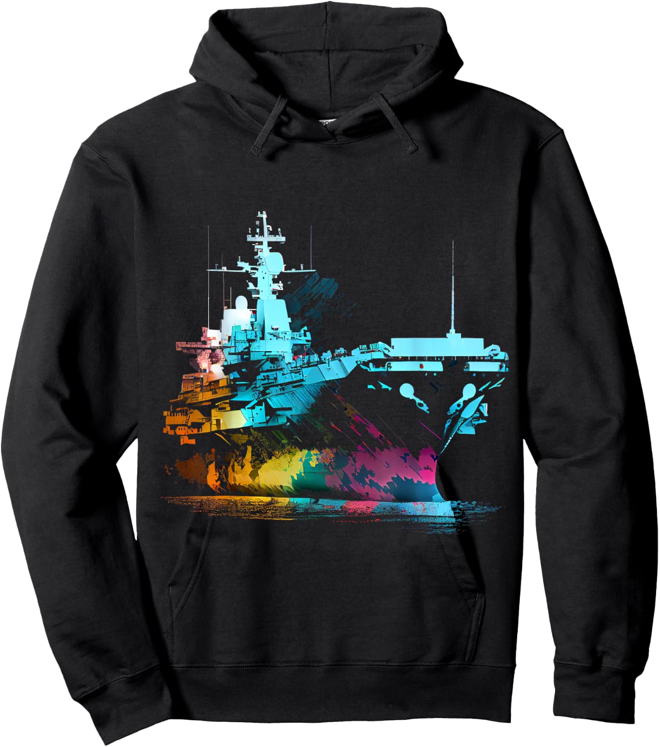 Aircraft carrier USA military captain American ship captain Hoodie - Hoodie | Black