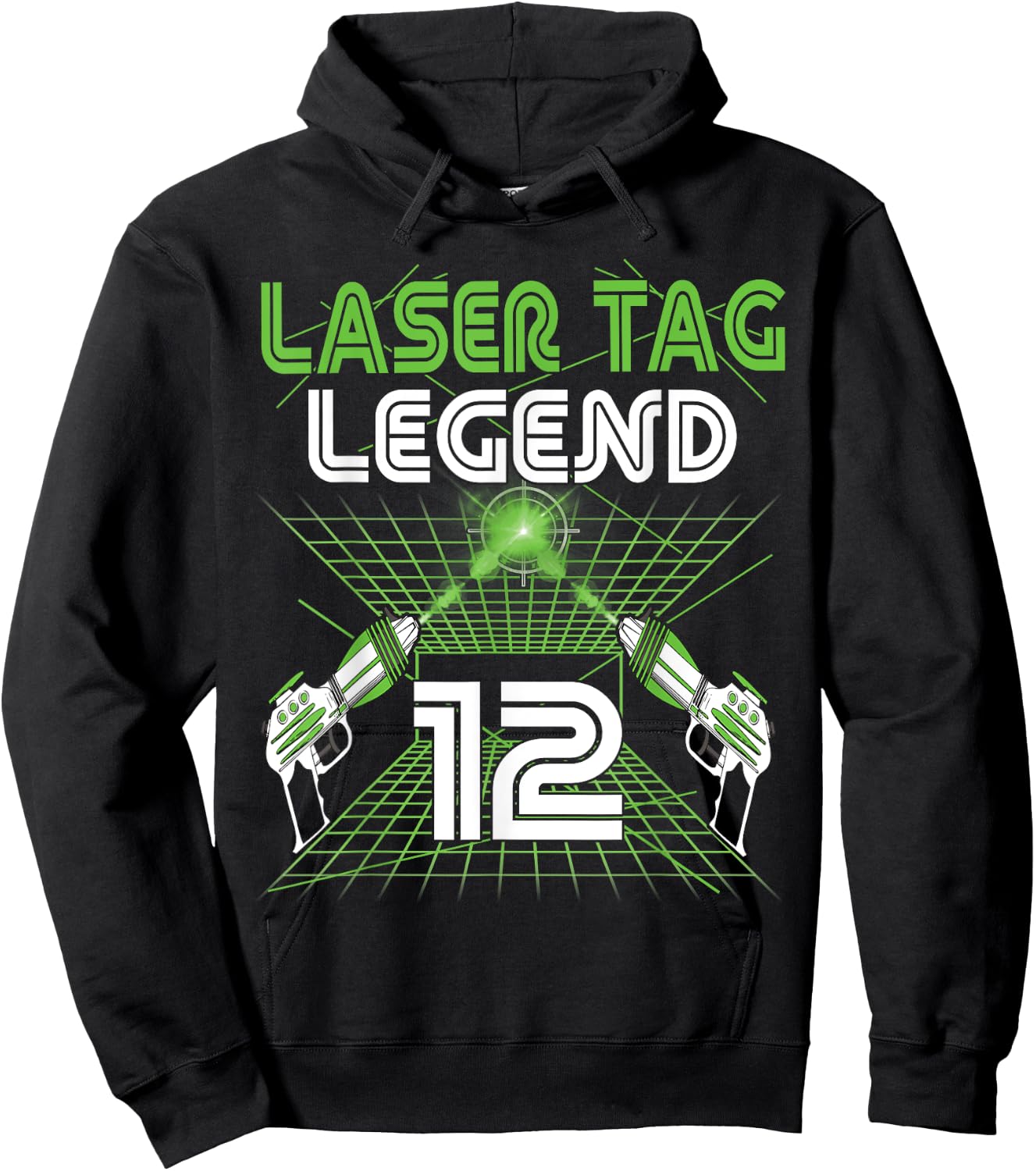 Lasertag Birthday Party - laser tag 12 years birthday Hoodie - Hoodie | Black
