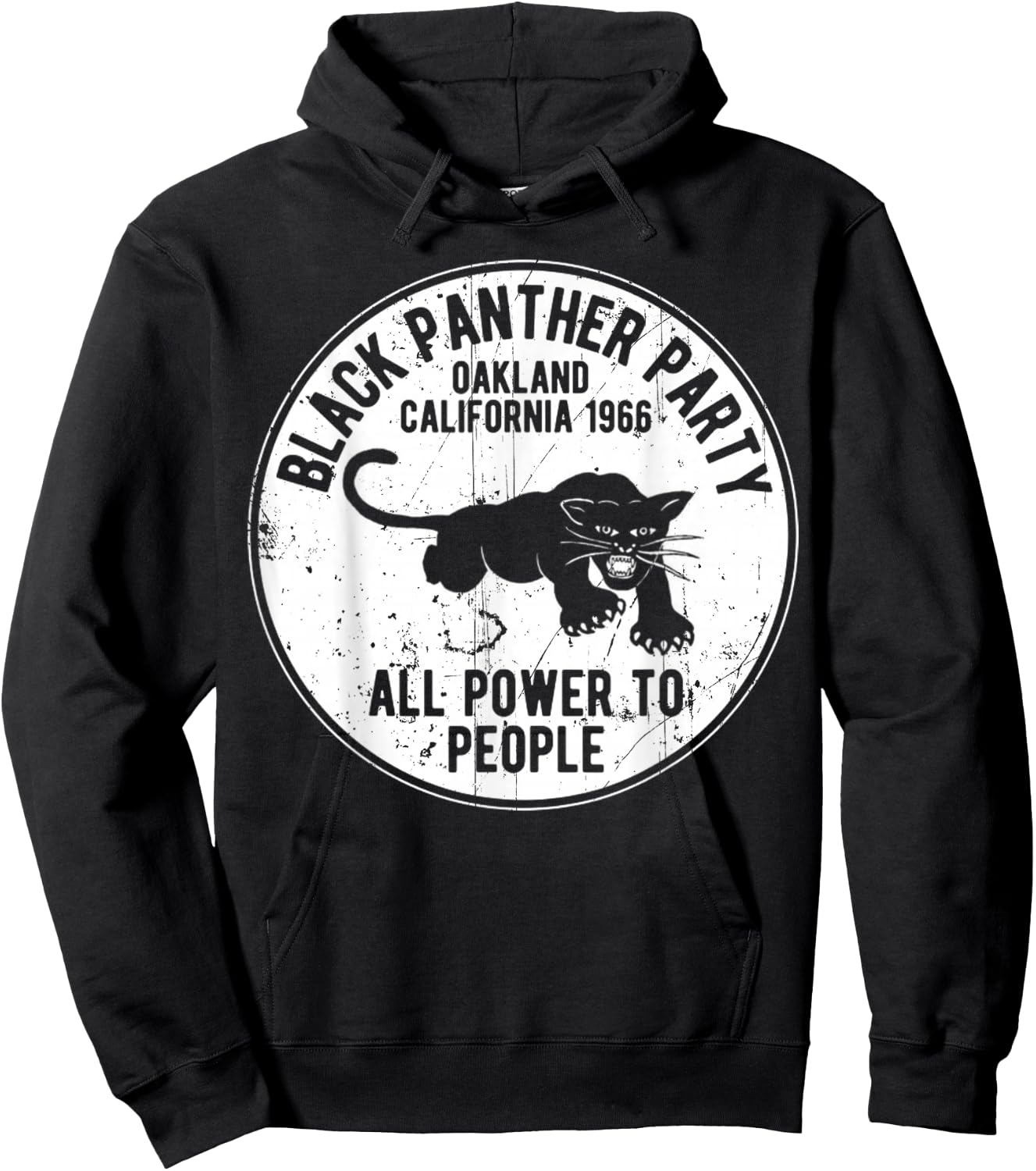 Oakland California 1966 Black Panther Party Distressed Hoodie - Hoodie | Black