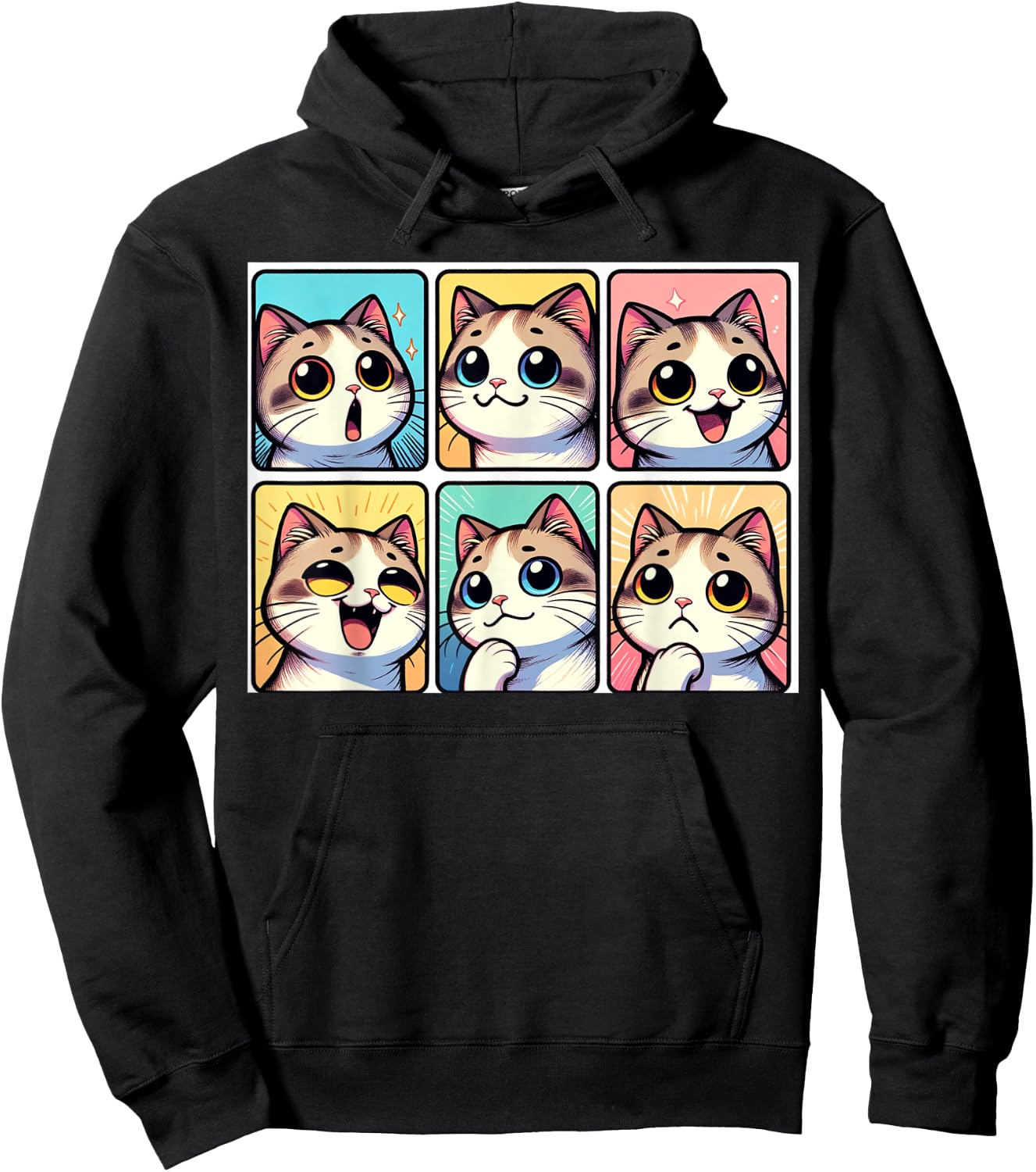 Wacky Cute Selfie Kitten Lover Funny Photography Cat Women Kids Hoodie - Hoodie | Black