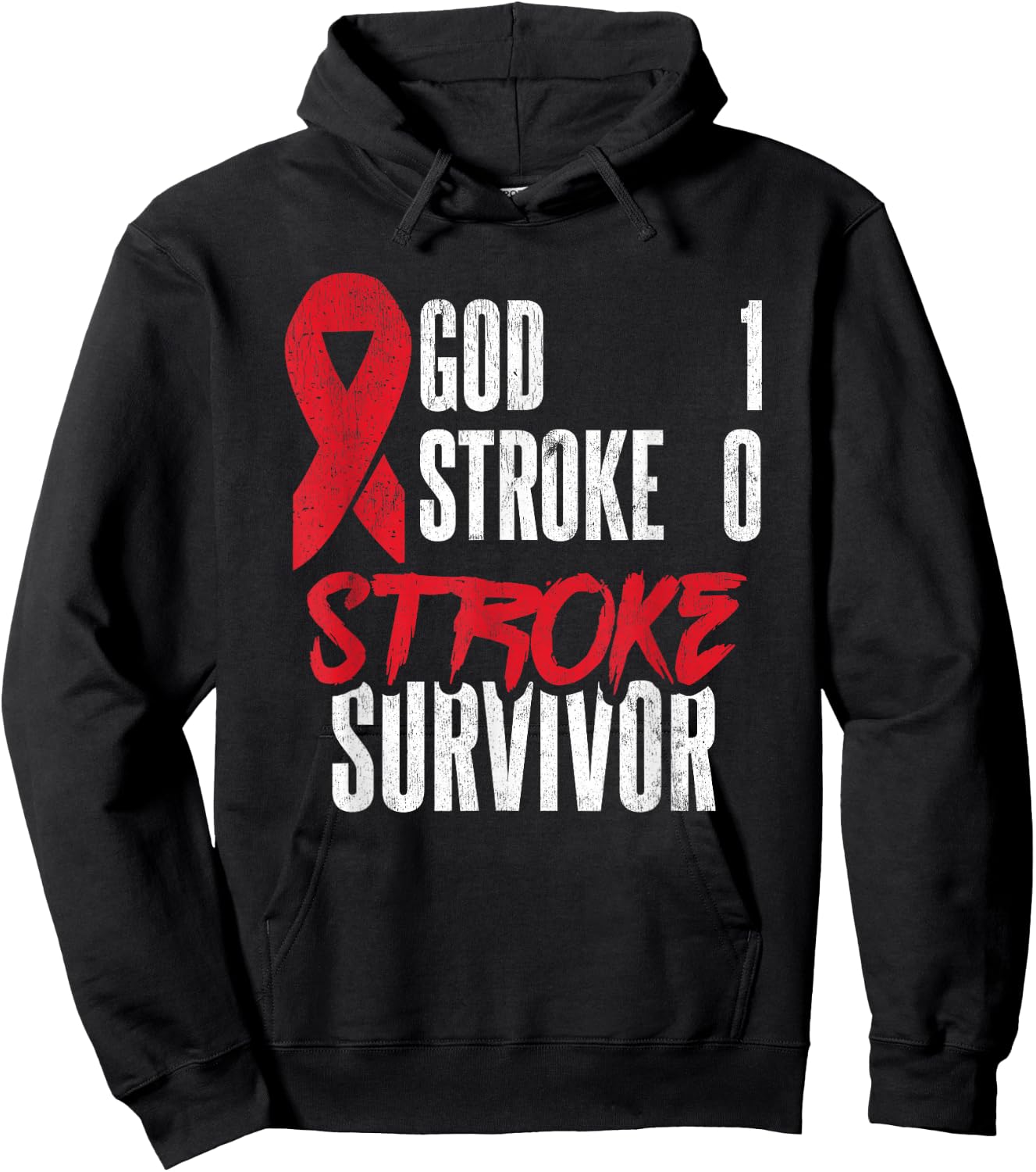 God 1 Stroke 0 Stoke Awareness Stroke Survivor Hoodie - Hoodie | Black