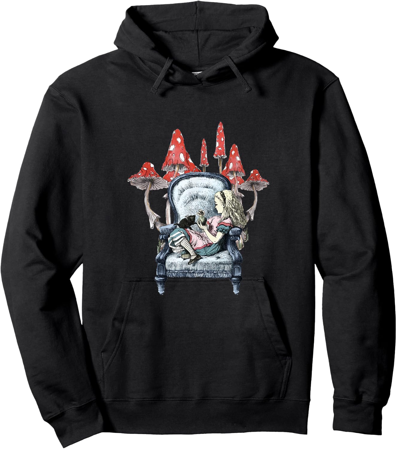 Alice In Wonderland - Alice Mushroom Hoodie - Hoodie | Black