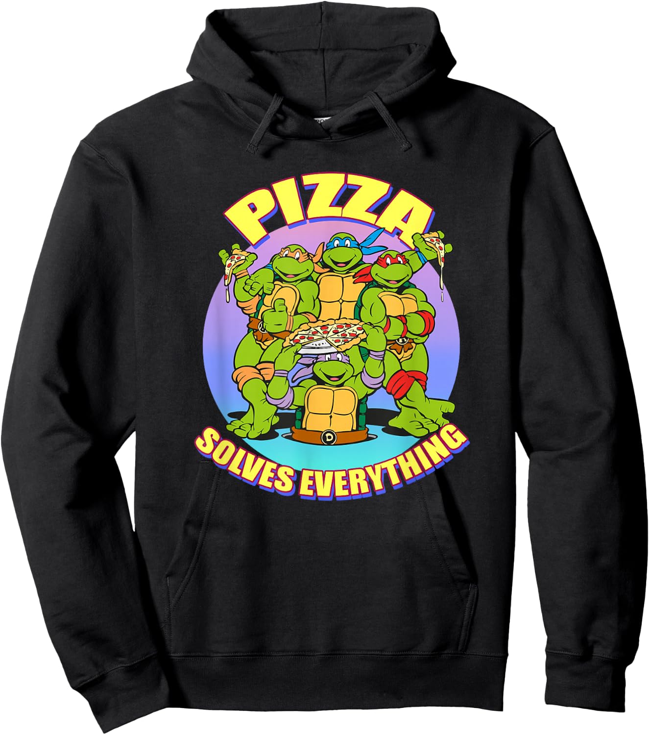 TMNT - Pizza Solves Everything Hoodie - Hoodie | Black