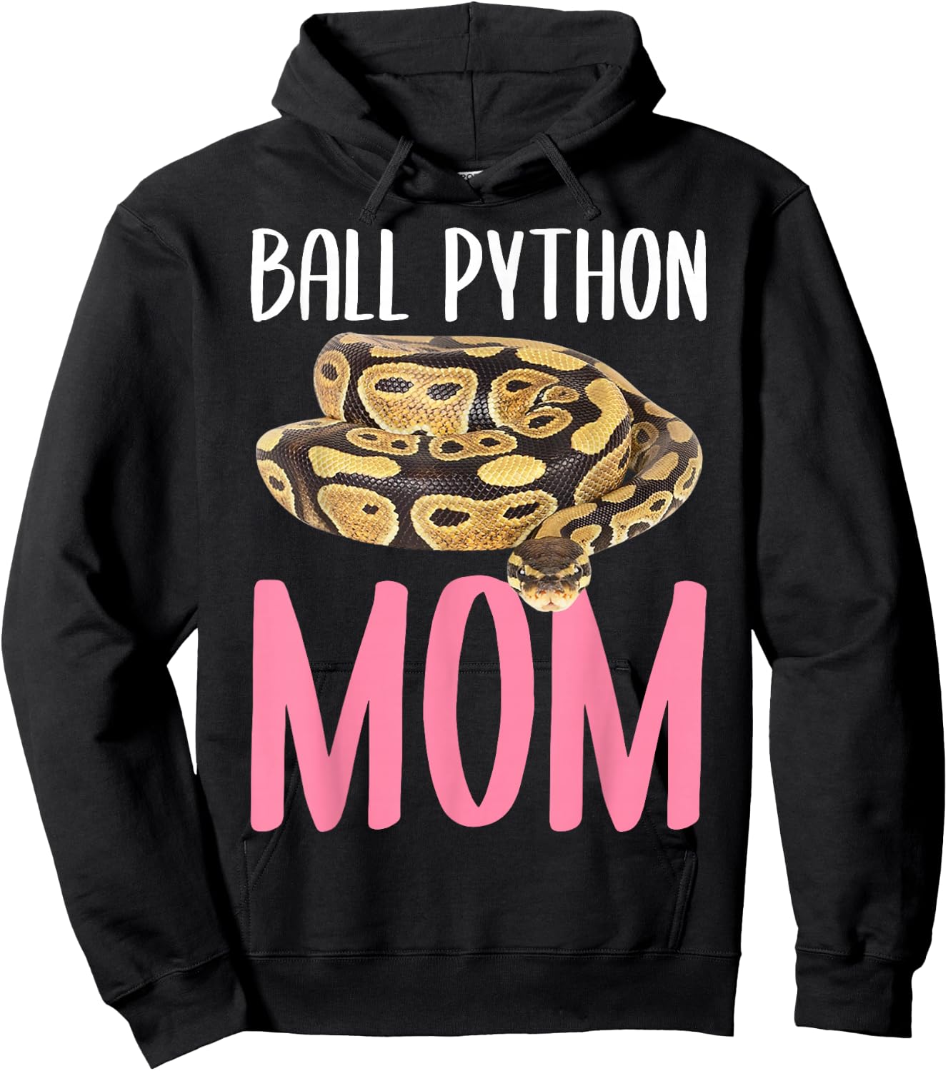Ball Python Mom Snake Hoodie - Hoodie | Black