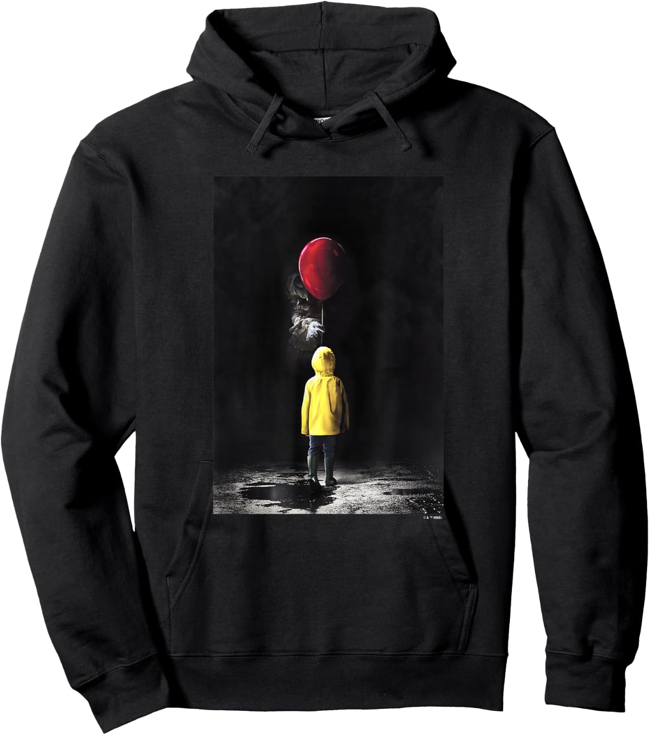 It Pennywise & Georgie Red Balloon Iconic Movie Poster Hoodie - Hoodie | Black